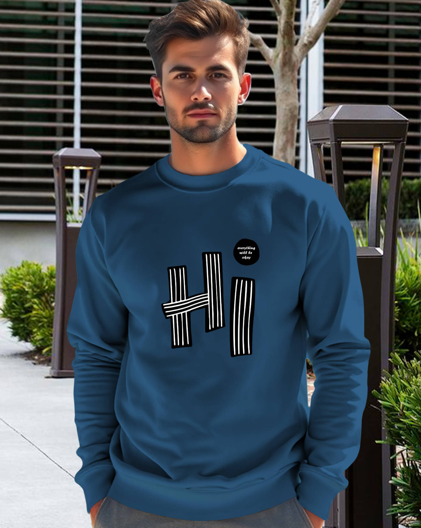     			AUSK Fleece Round Neck Men's Sweatshirt - Teal Blue ( Pack of 1 )