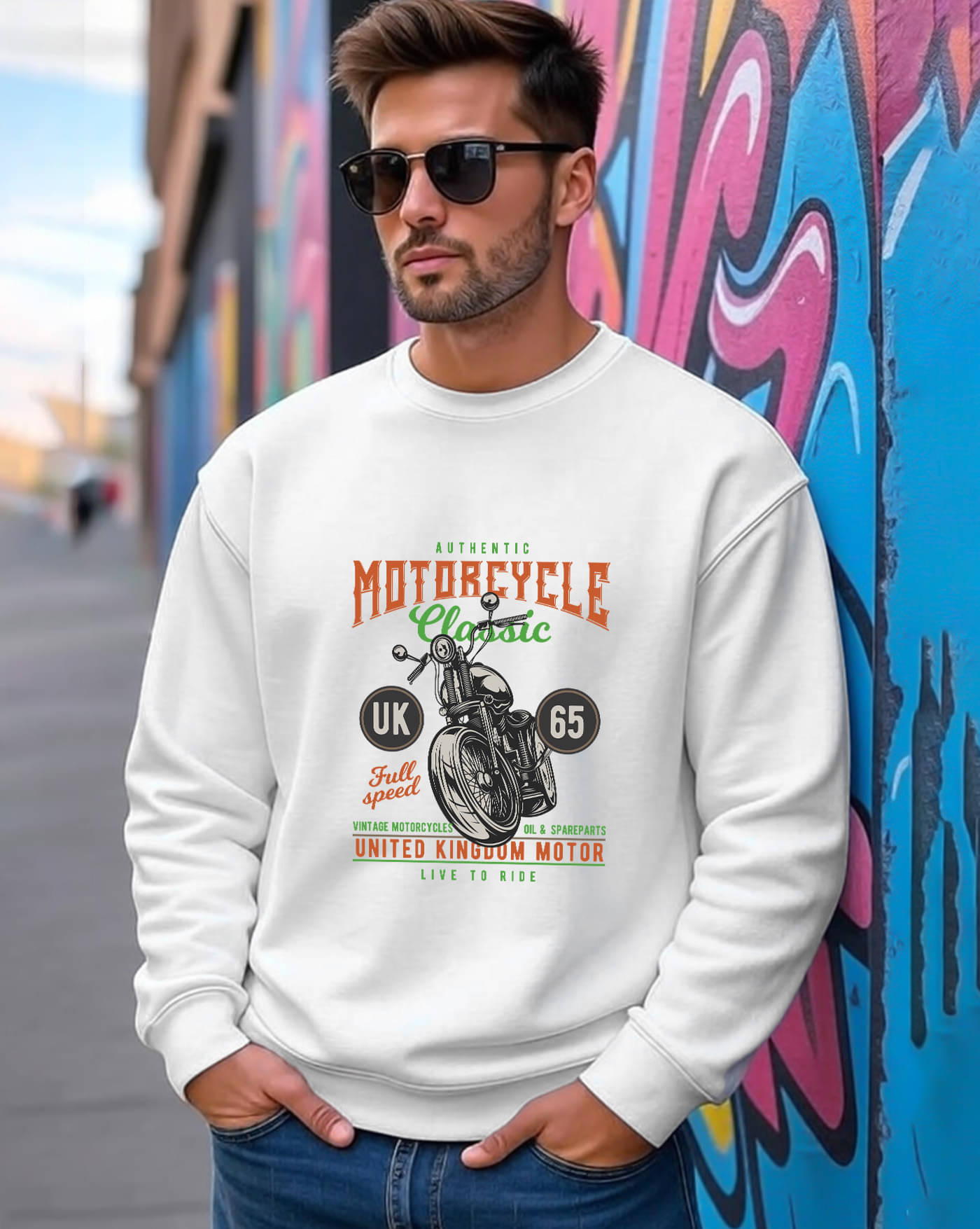     			AUSK Fleece Round Neck Men's Sweatshirt - White ( Pack of 1 )