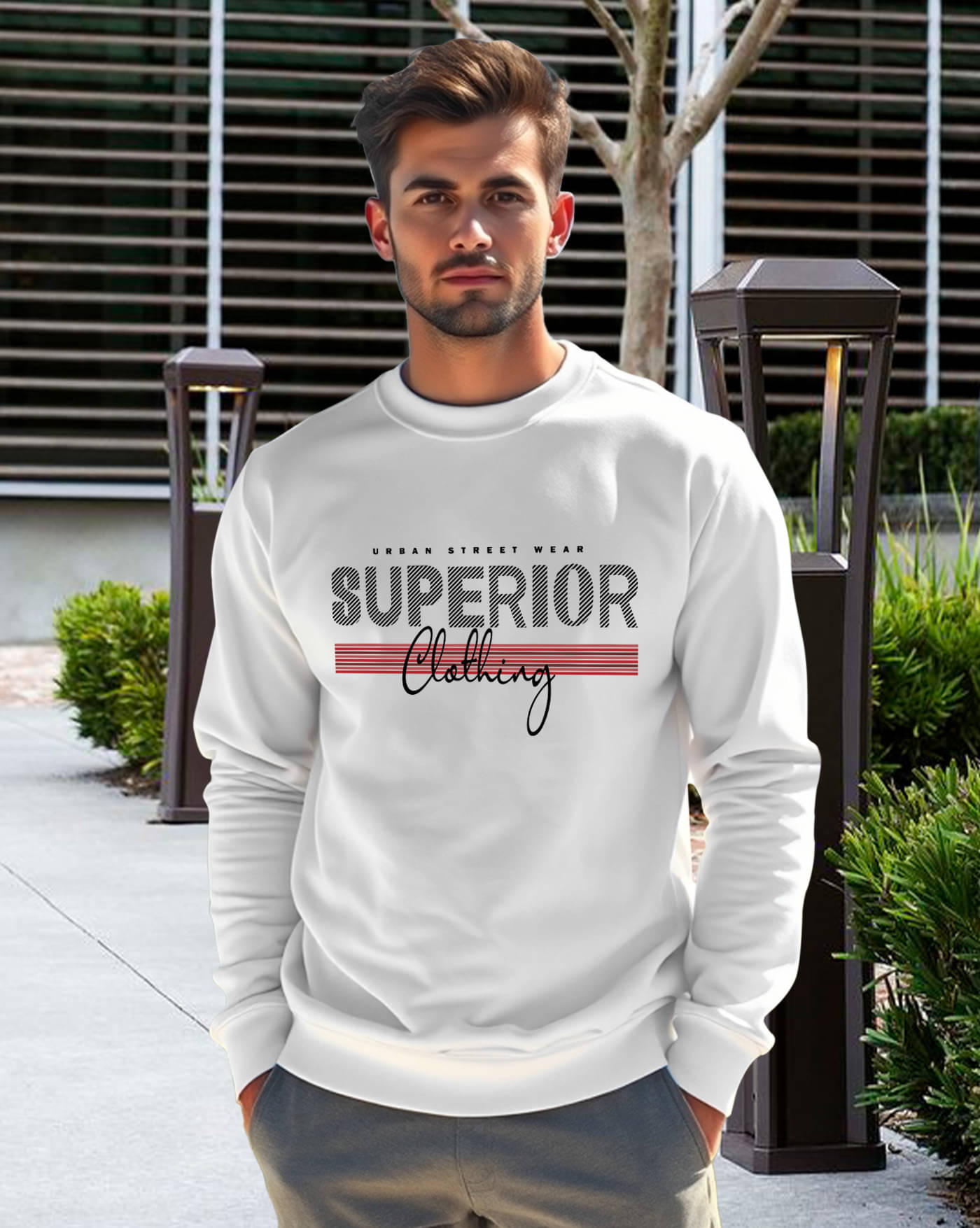 AUSK Fleece Round Neck Men's Sweatshirt - White ( Pack of 1 ) AUSK Fleece Round Neck Men's Sweatshirt - White ( Pack of 1 )