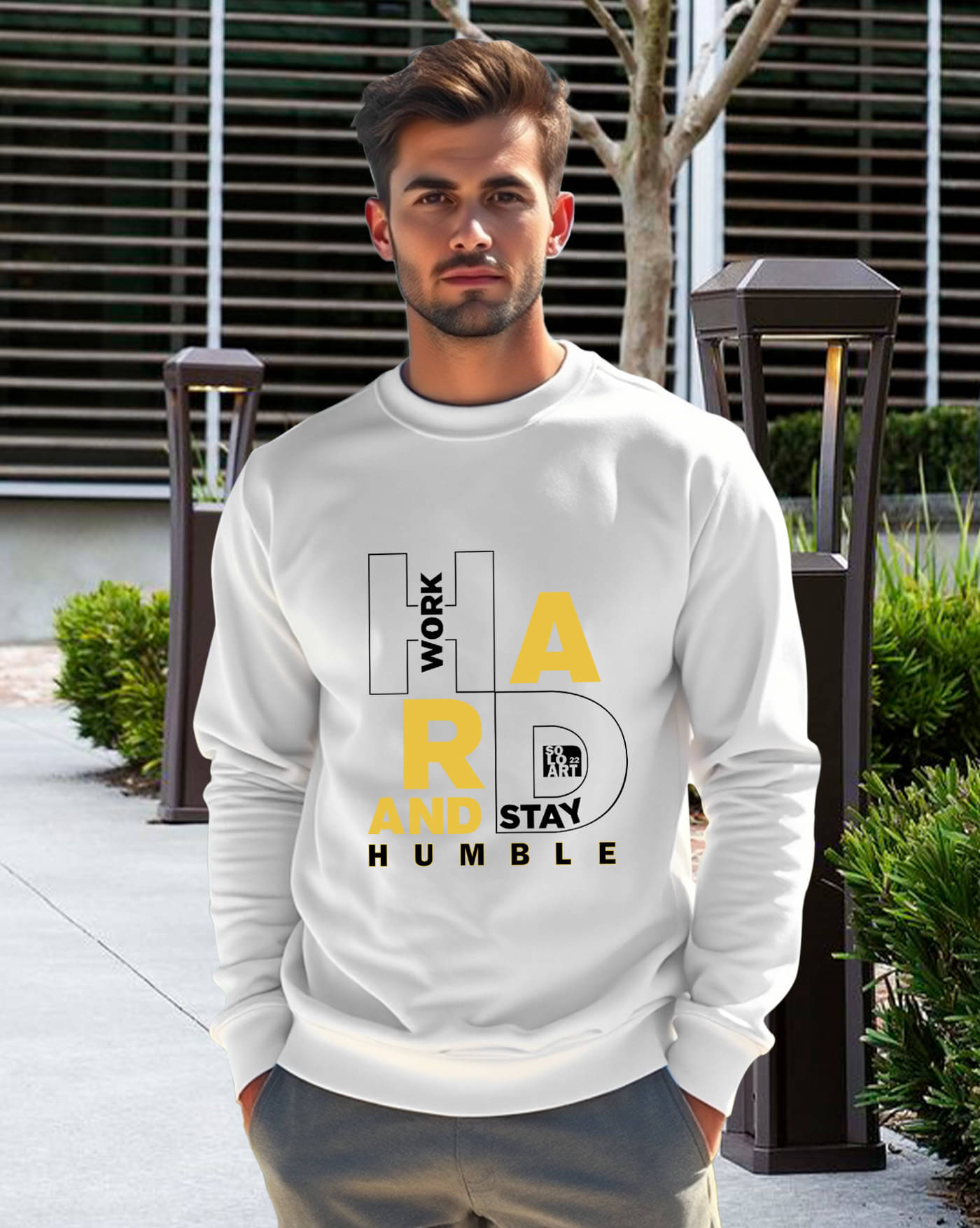     			AUSK Fleece Round Neck Men's Sweatshirt - White ( Pack of 1 )