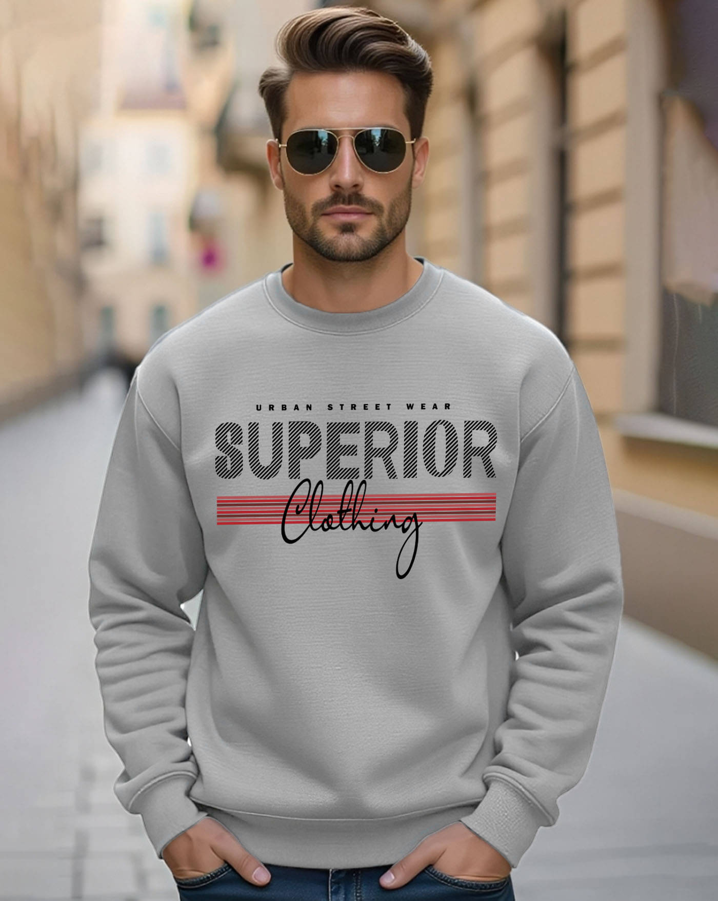 AUSK Fleece Round Neck Men's Sweatshirt - Grey ( Pack of 1 ) AUSK Fleece Round Neck Men's Sweatshirt - Grey ( Pack of 1 )