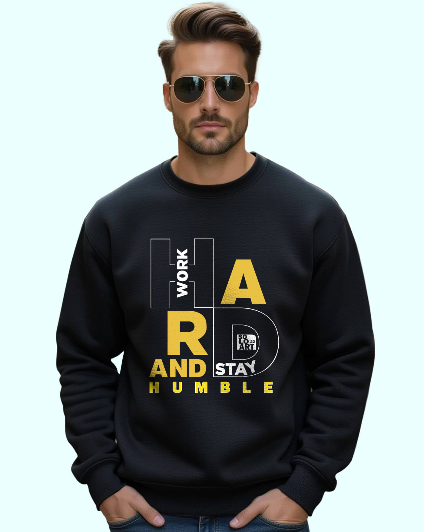     			AUSK Fleece Round Neck Men's Sweatshirt - Black ( Pack of 1 )