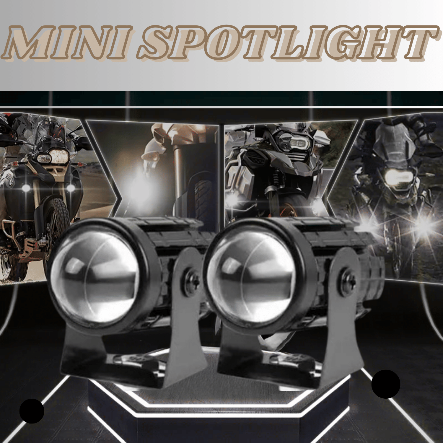     			Aksmit Mini Driving Flasher Fog Light Lamp Projector Lens LED Spotlight Dual Color Led Light System for Motorcycle, Bikes & Scooters (12V, 30W)