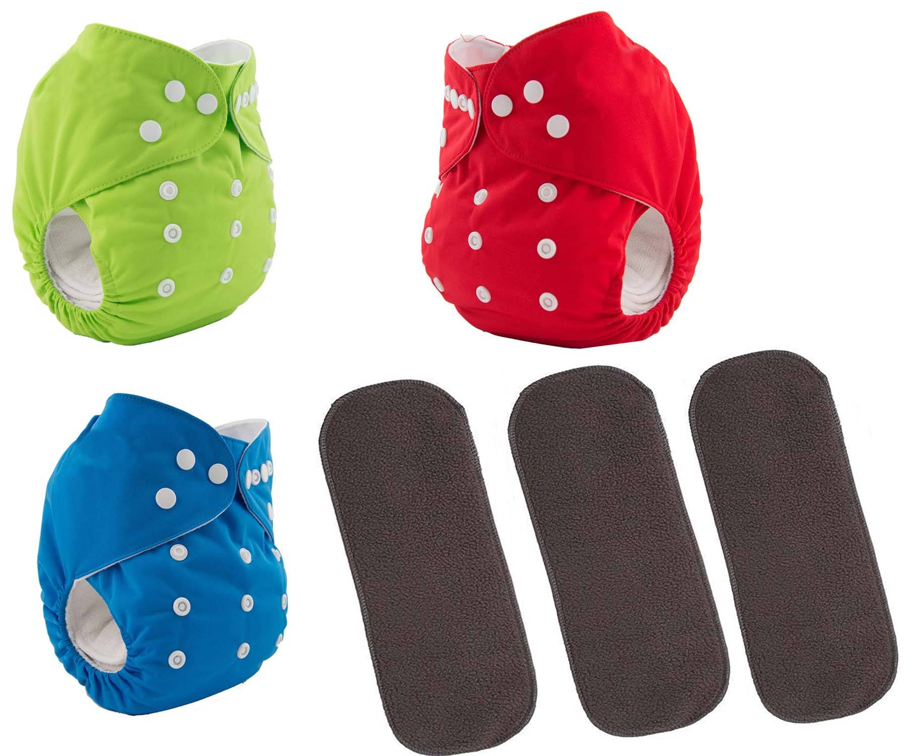 BUYBIRD Reusable Cloth Nappy With Insert ( Pack of 3 ) BUYBIRD Reusable Cloth Nappy With Insert ( Pack of 3 )