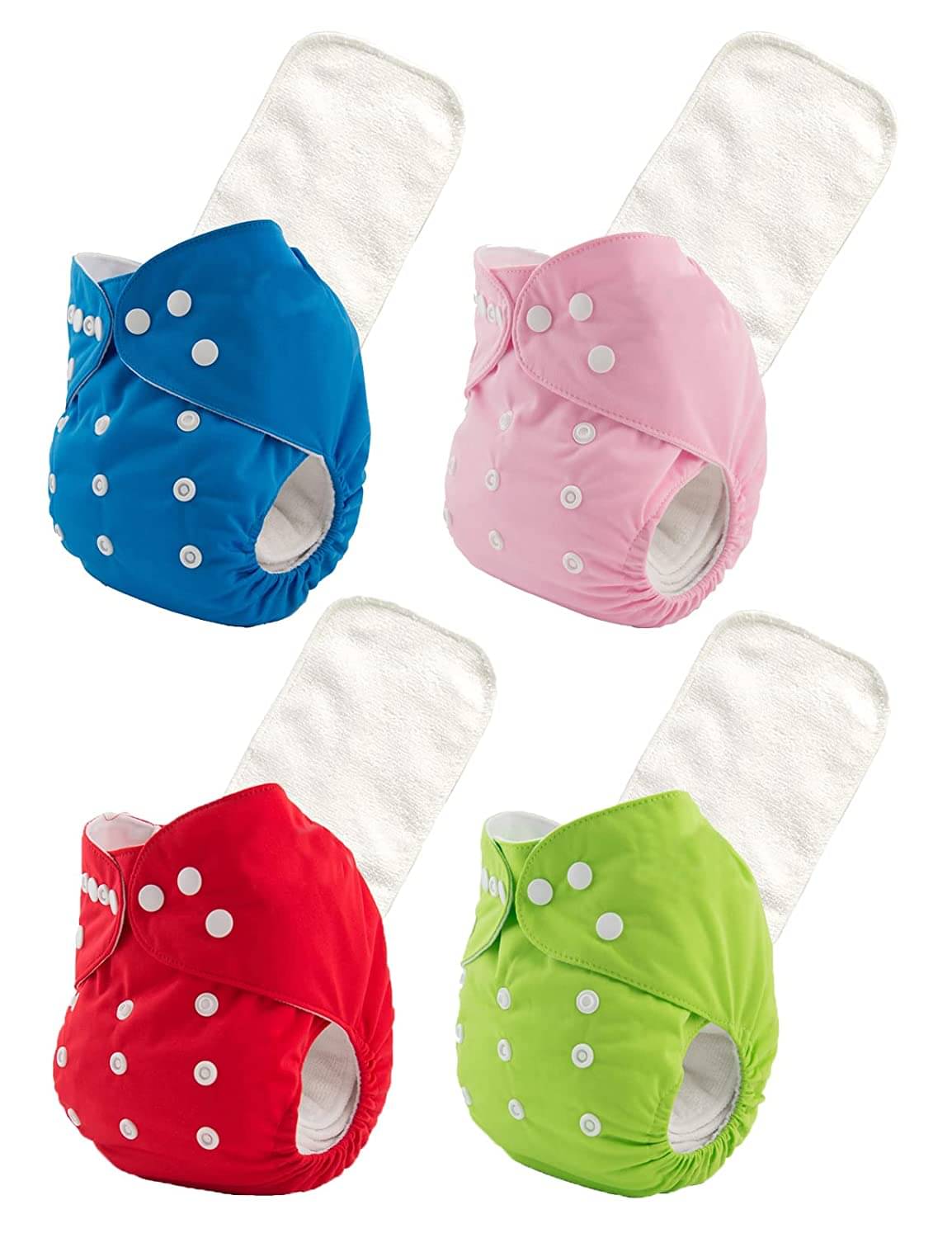     			BUYBIRD Reusable Cloth Nappy With Insert ( Pack of 4 )