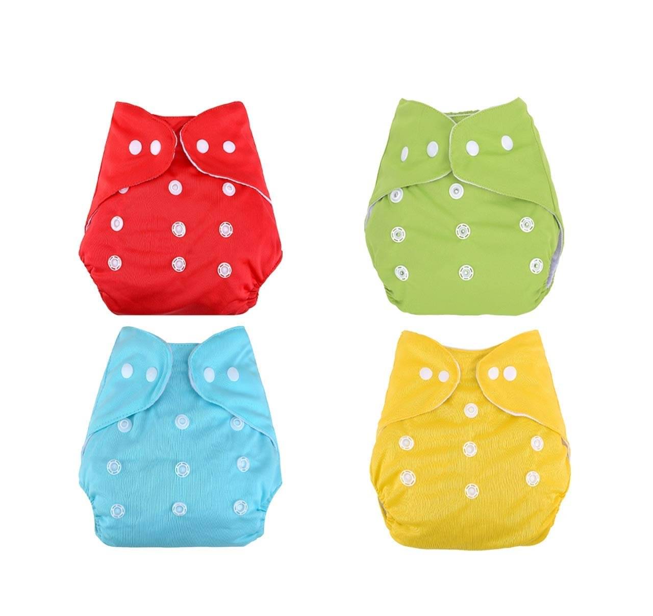     			BUYBIRD Reusable Cloth Nappy With Insert ( Pack of 4 )