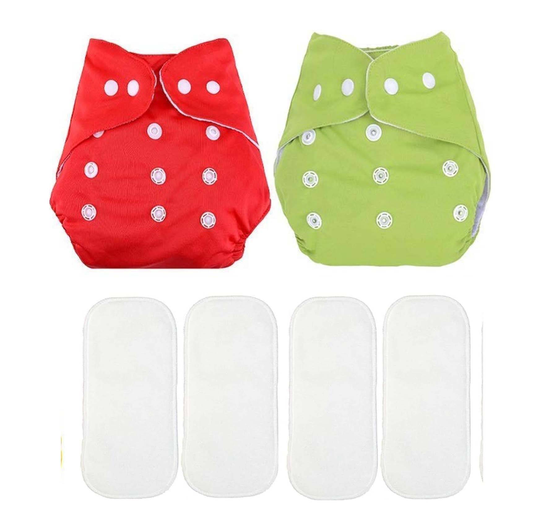 BUYBIRD Reusable Cloth Nappy With Insert ( Pack of 2 ) BUYBIRD Reusable Cloth Nappy With Insert ( Pack of 2 )