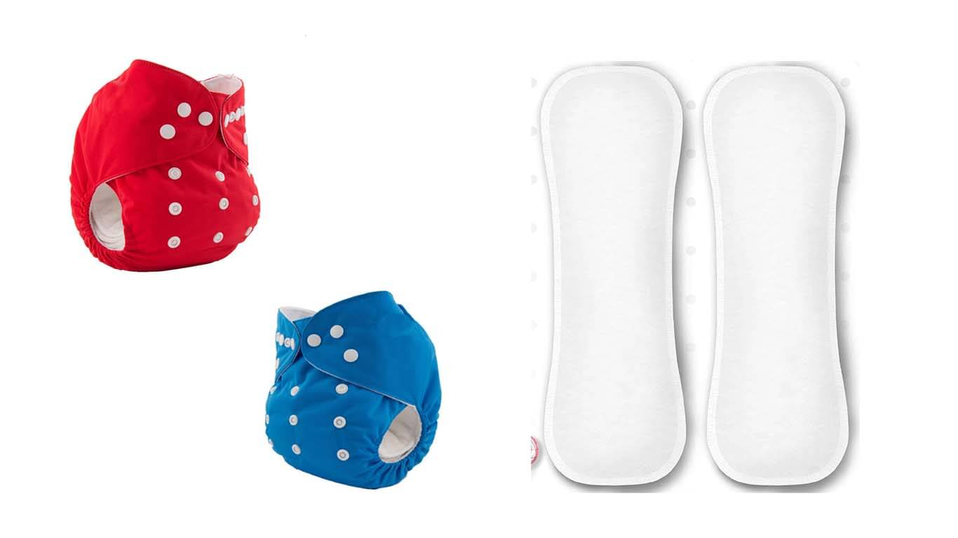     			BUYBIRD Reusable Cloth Nappy With Insert ( Pack of 2 )