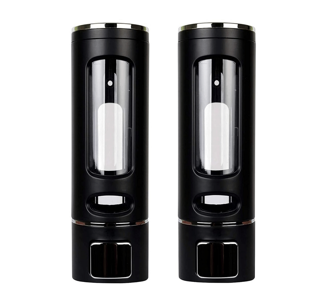     			CIS Capsule Soap Dispenser 400ml – Wall Mount Liquid Soap Dispenser for Bathroom & Kitchen (Black) (Pack of 2)