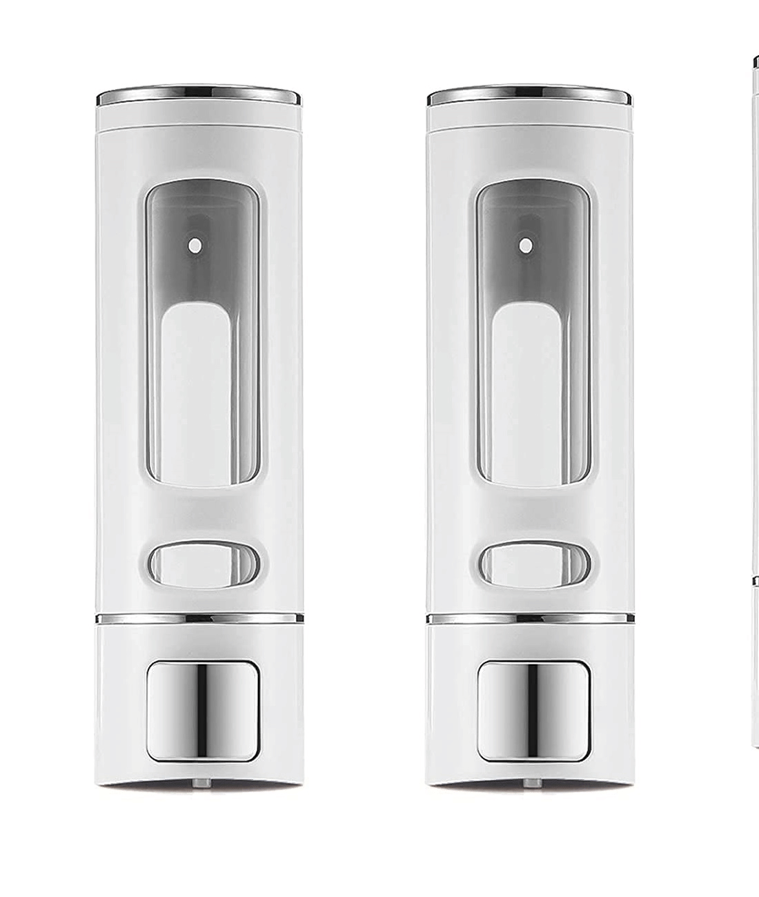     			CIS Capsule Soap Dispenser 400ml – Wall Mounted Liquid Soap Dispenser for Bathroom & Kitchen Use (White) (Pack of 2)