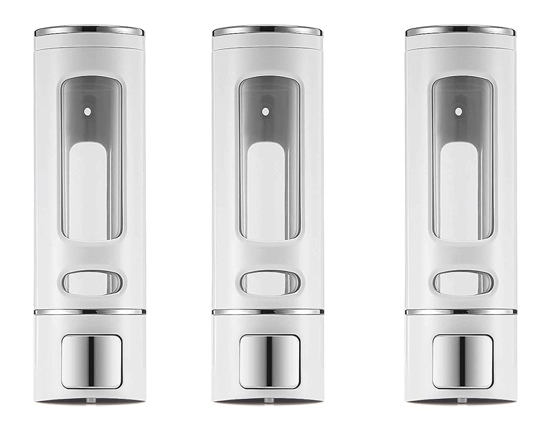 CIS Capsule Soap Dispenser 400ml – Wall Mounted Liquid Soap Dispenser for Bathroom & Kitchen Use (White) (Pack of 3) CIS Capsule Soap Dispenser 400ml – Wall Mounted Liquid Soap Dispenser for Bathroom & Kitchen Use (White) (Pack of 3)