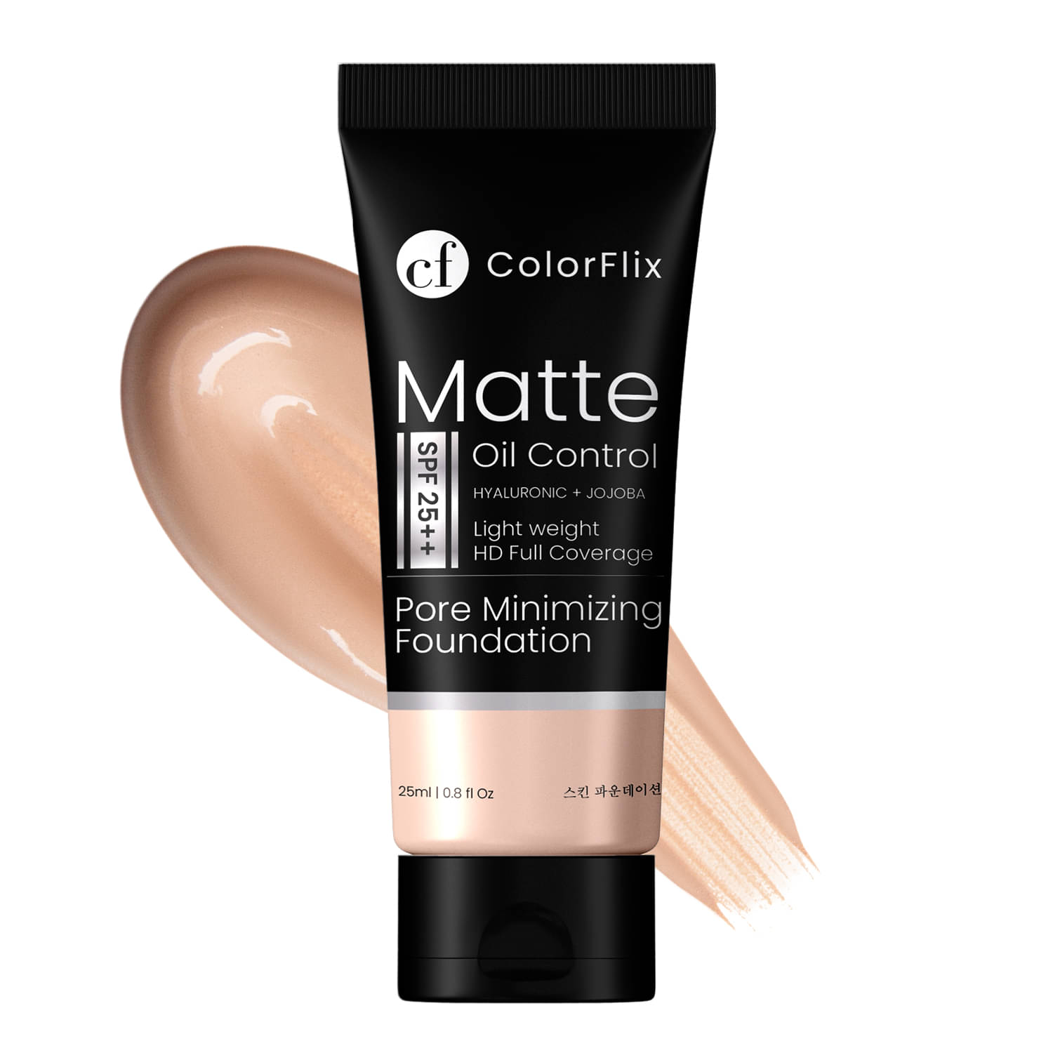     			ColorFlix Matte Oil Control Foundation SPF25+, Lightweight HD Full Coverage, Long-Lasting, 25ml