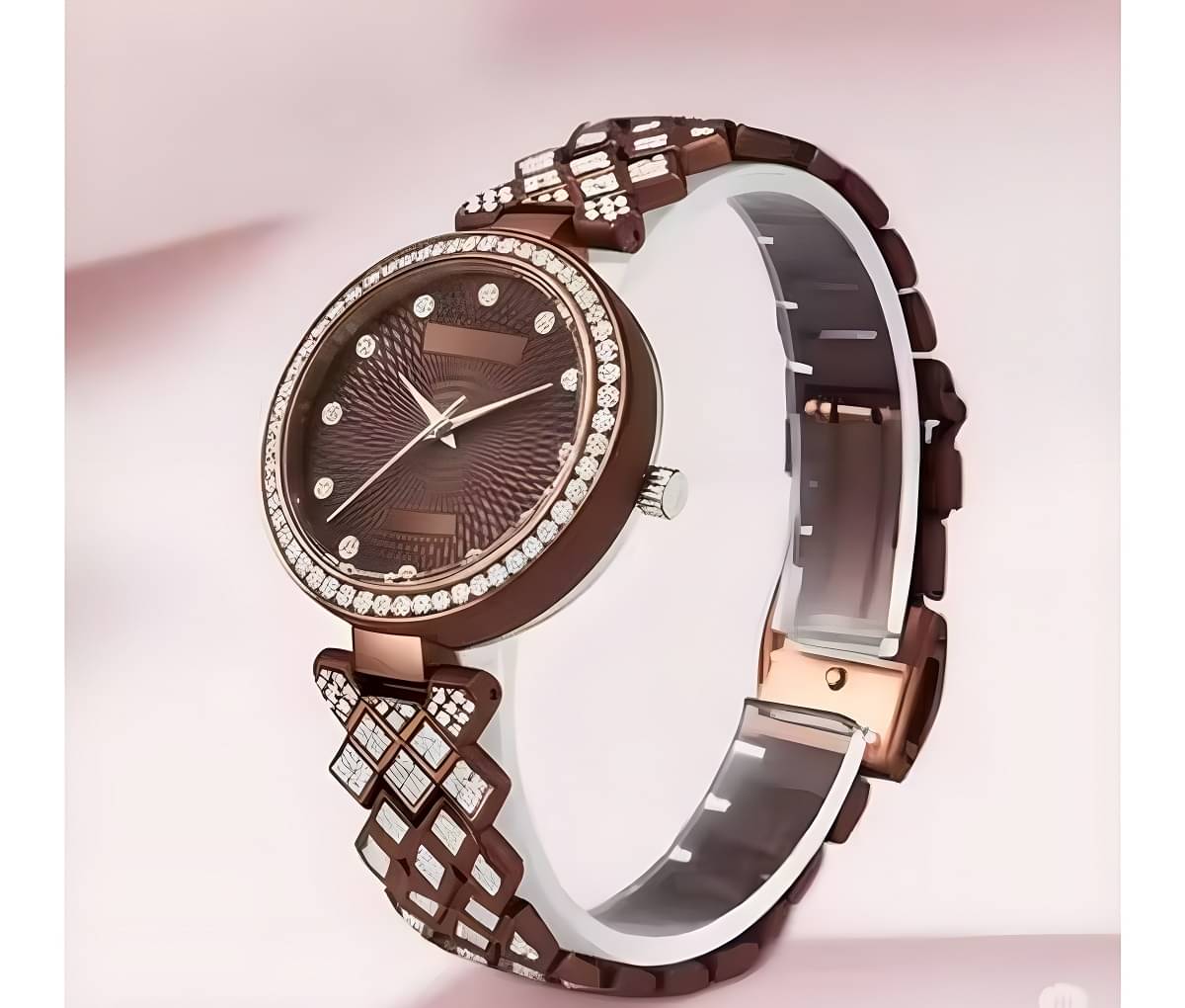     			Cosmic Brown Metal Analog Womens Watch