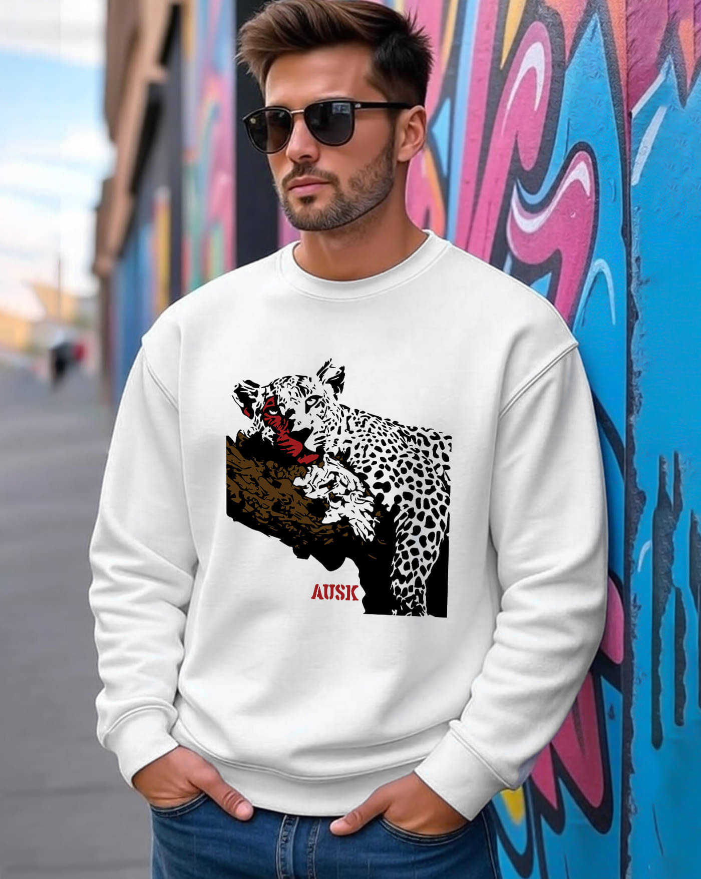     			ENITOR Fleece Round Neck Men's Sweatshirt - White ( Pack of 1 )