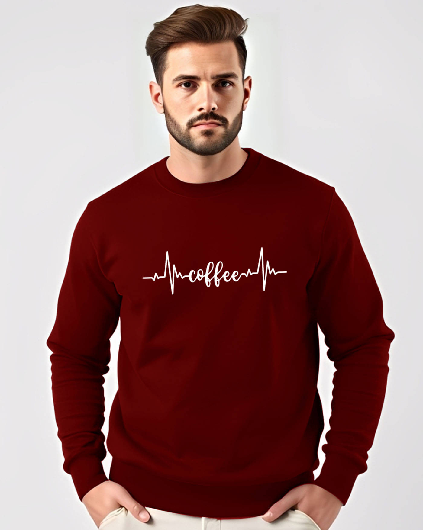     			ENITOR Fleece Round Neck Men's Sweatshirt - Maroon ( Pack of 1 )