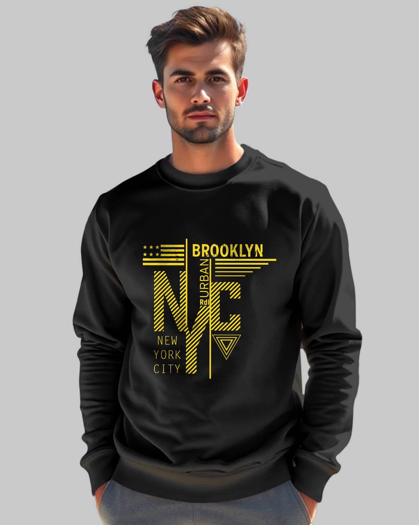     			ENITOR Fleece Round Neck Men's Sweatshirt - Black ( Pack of 1 )