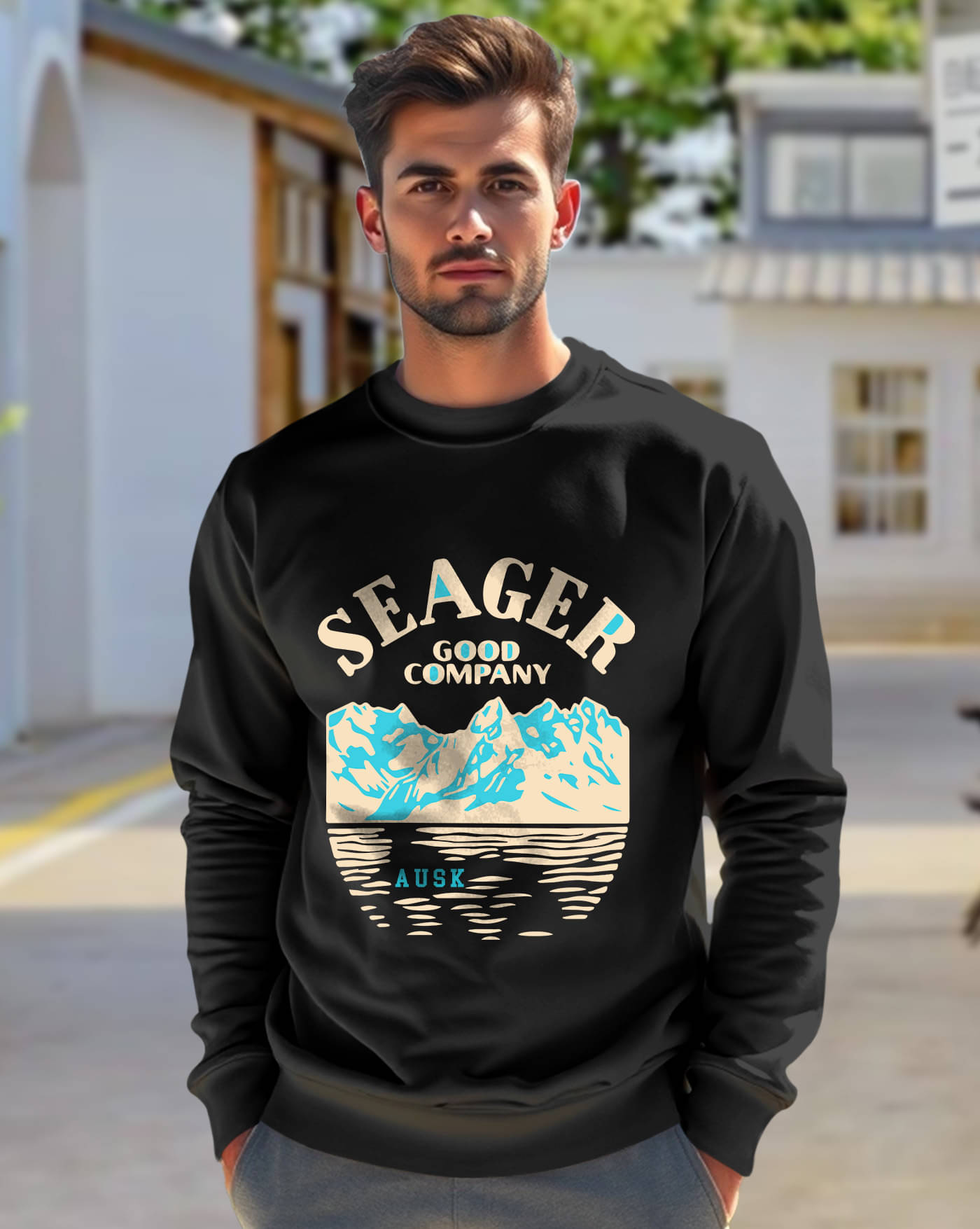     			ENITOR Fleece Round Neck Men's Sweatshirt - Black ( Pack of 1 )