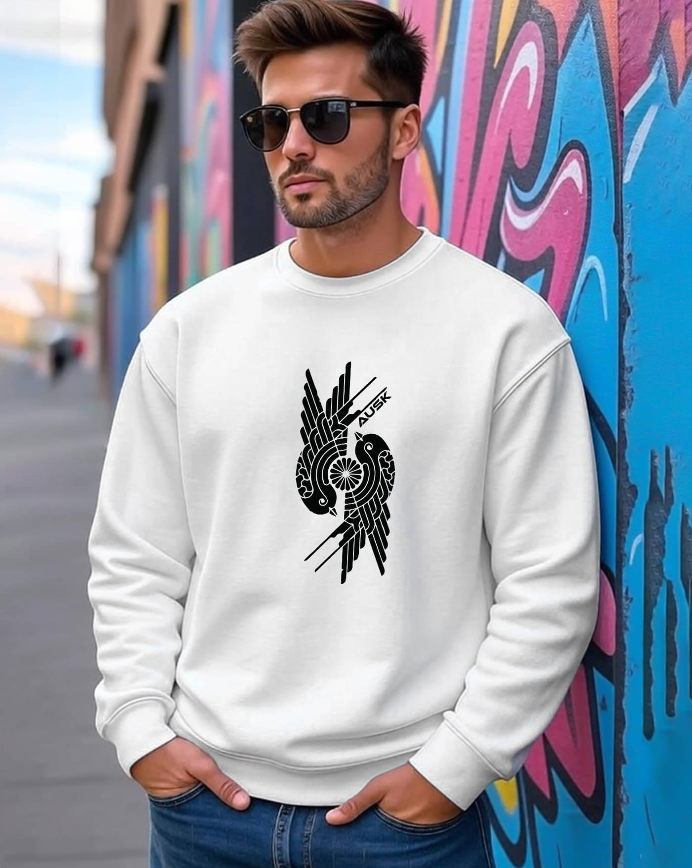     			ENITOR Fleece Round Neck Men's Sweatshirt - White ( Pack of 1 )