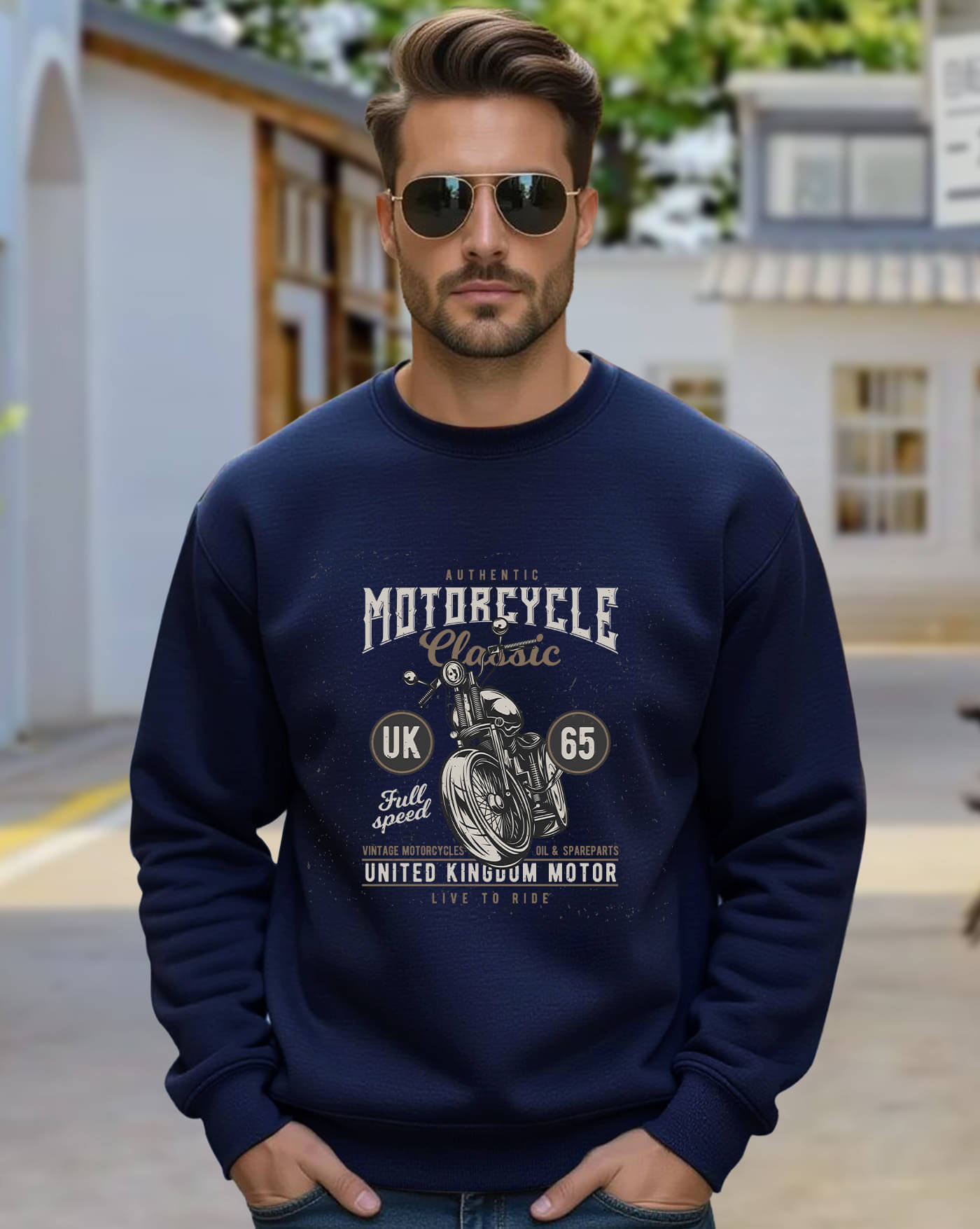    			ENITOR Fleece Round Neck Men's Sweatshirt - Blue ( Pack of 1 )