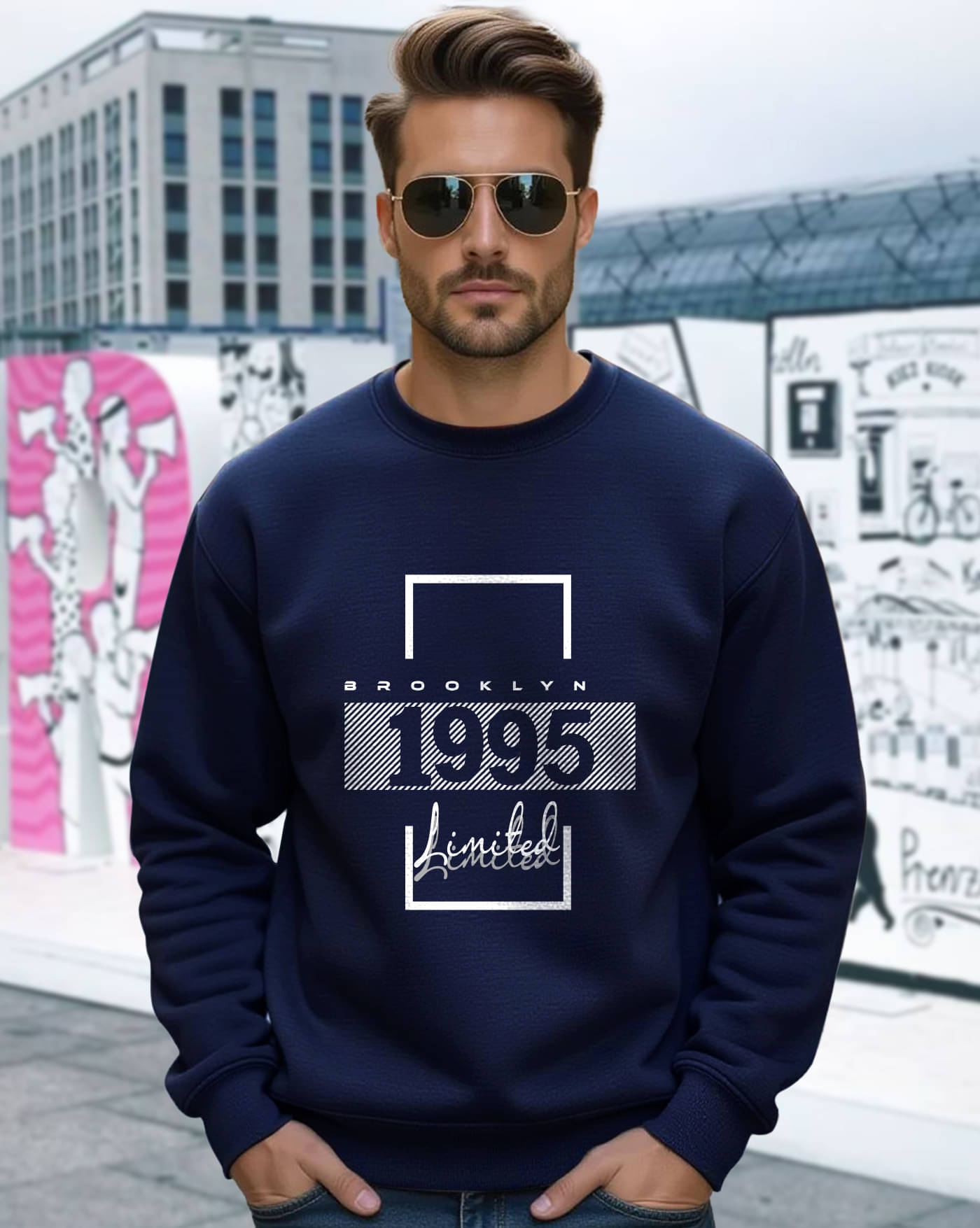     			ENITOR Fleece Round Neck Men's Sweatshirt - Blue ( Pack of 1 )