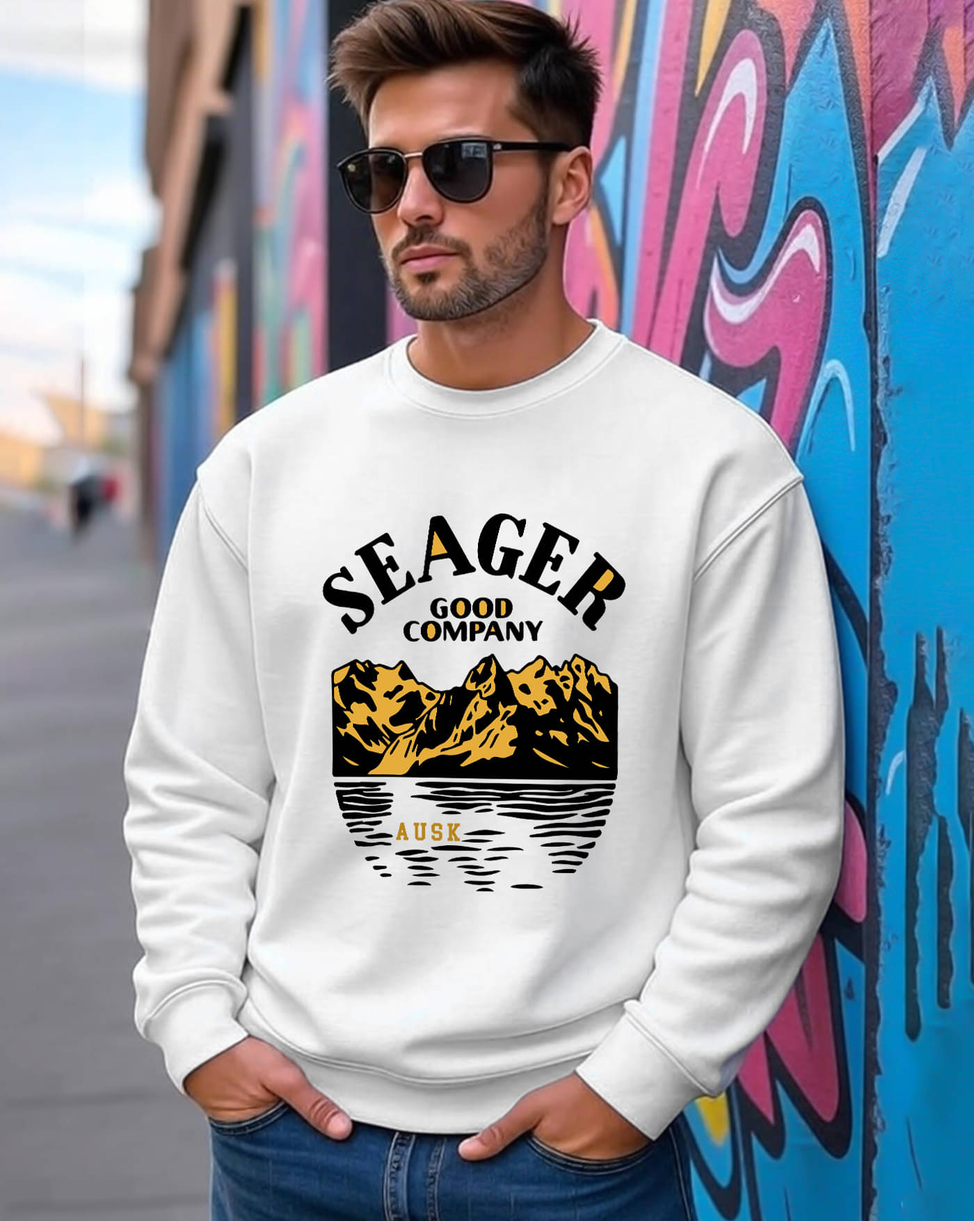     			ENITOR Fleece Round Neck Men's Sweatshirt - White ( Pack of 1 )