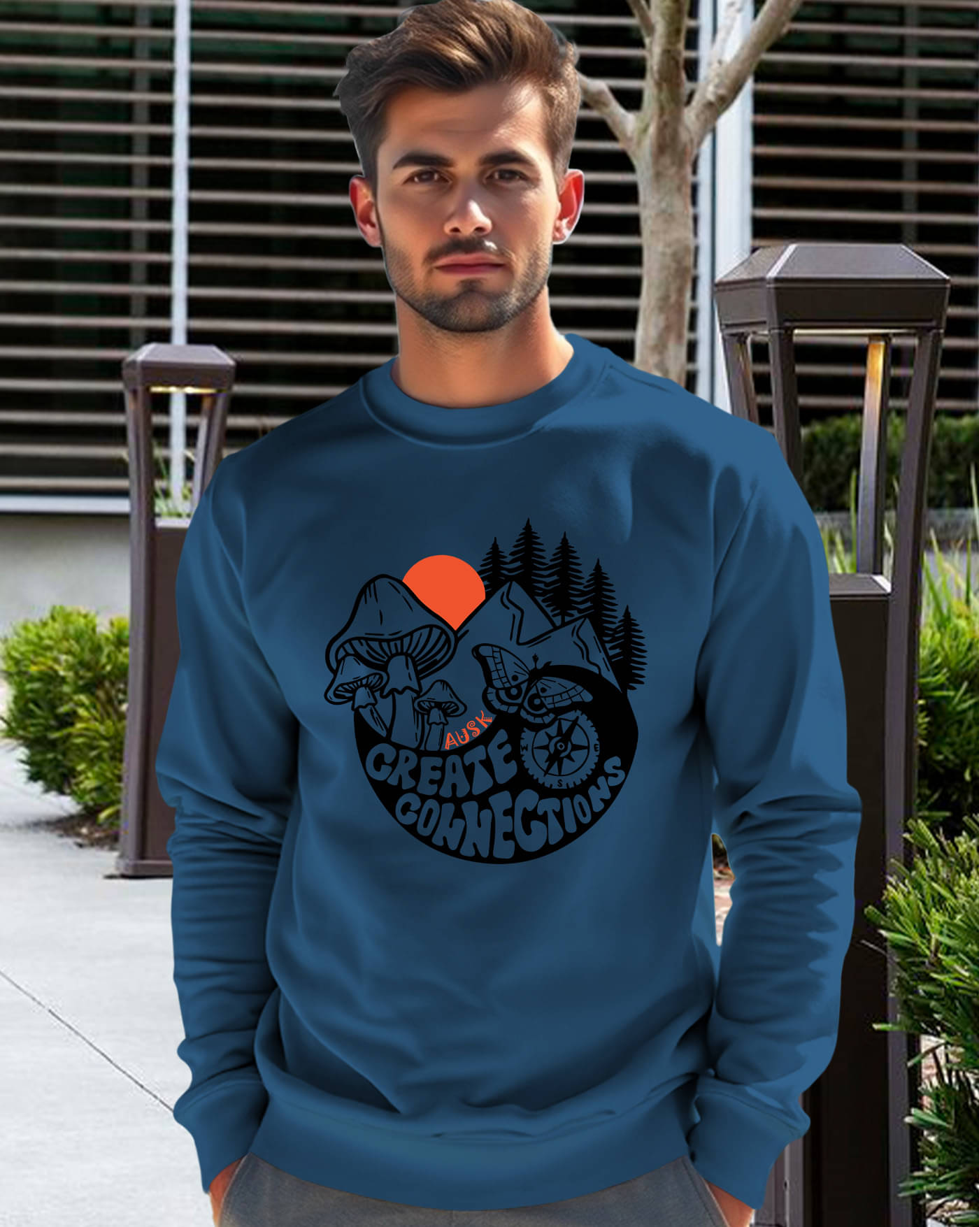     			ENITOR Fleece Round Neck Men's Sweatshirt - Teal Blue ( Pack of 1 )