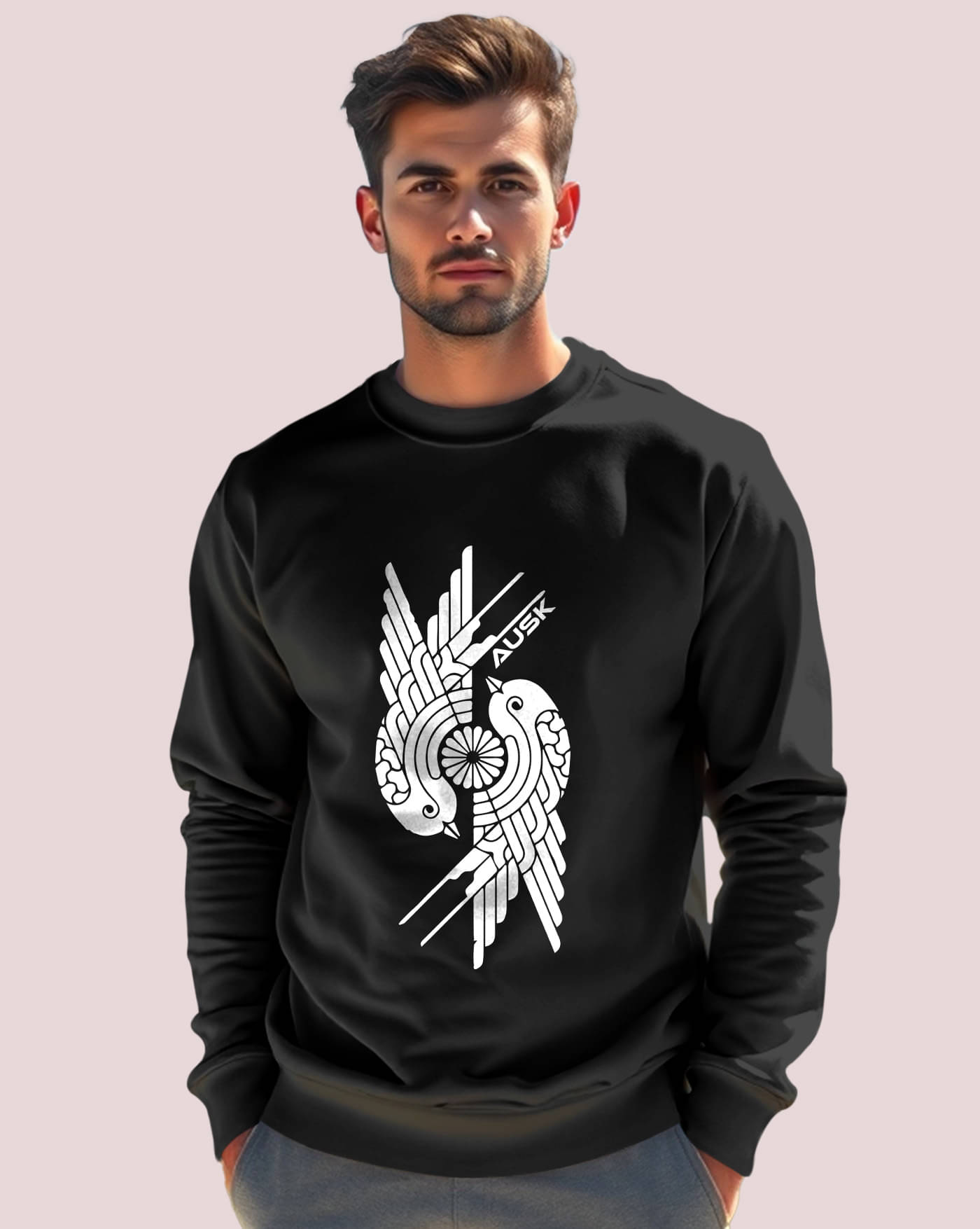     			ENITOR Fleece Round Neck Men's Sweatshirt - Black ( Pack of 1 )
