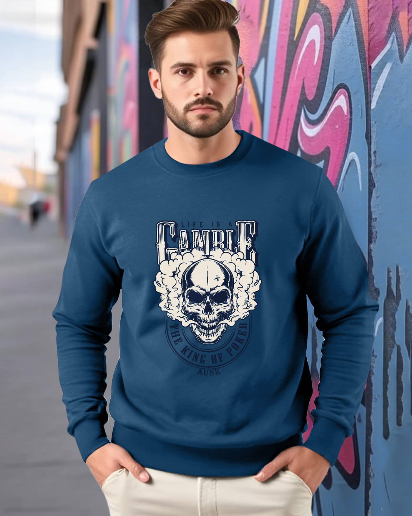     			ENITOR Fleece Round Neck Men's Sweatshirt - Teal Blue ( Pack of 1 )