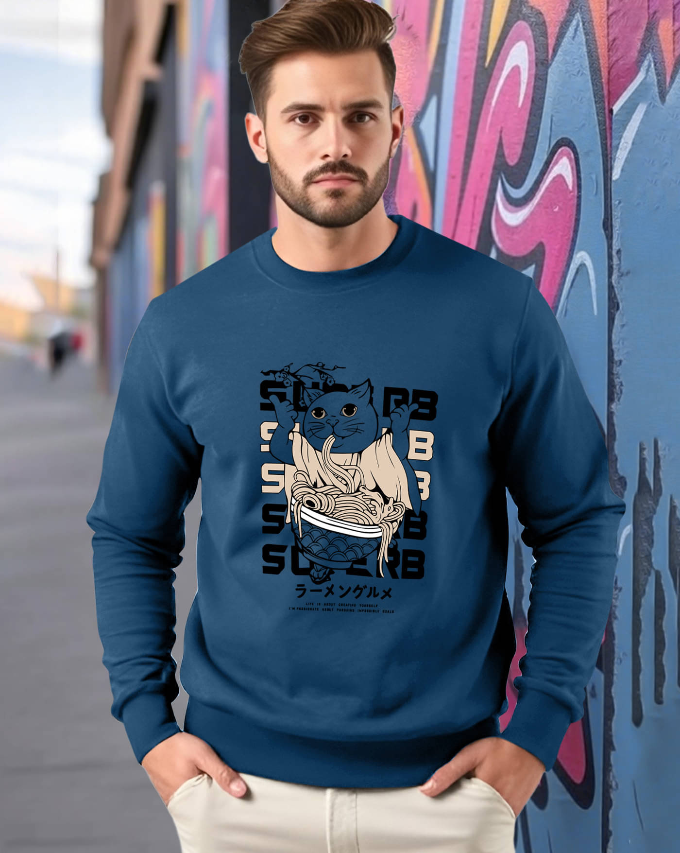     			ENITOR Fleece Round Neck Men's Sweatshirt - Teal Blue ( Pack of 1 )