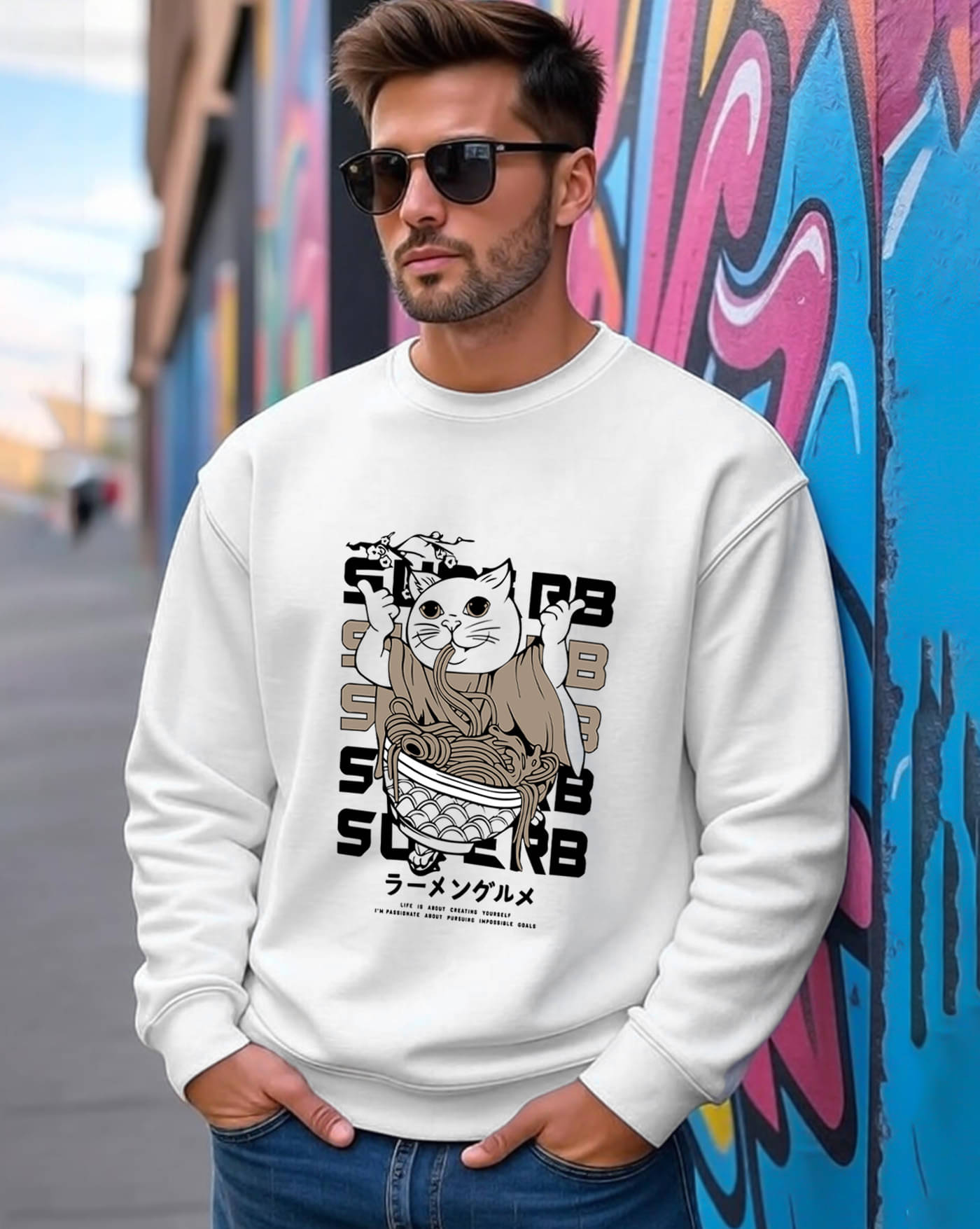     			ENITOR Fleece Round Neck Men's Sweatshirt - White ( Pack of 1 )