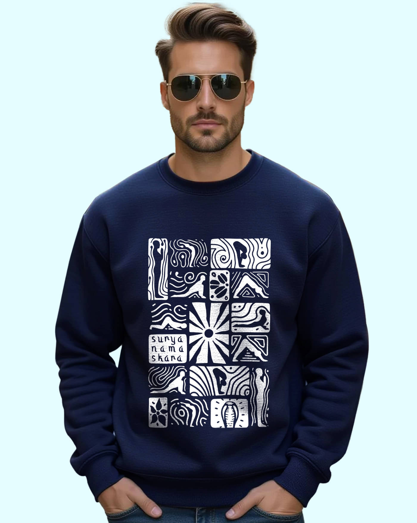     			ENITOR Fleece Round Neck Men's Sweatshirt - Blue ( Pack of 1 )
