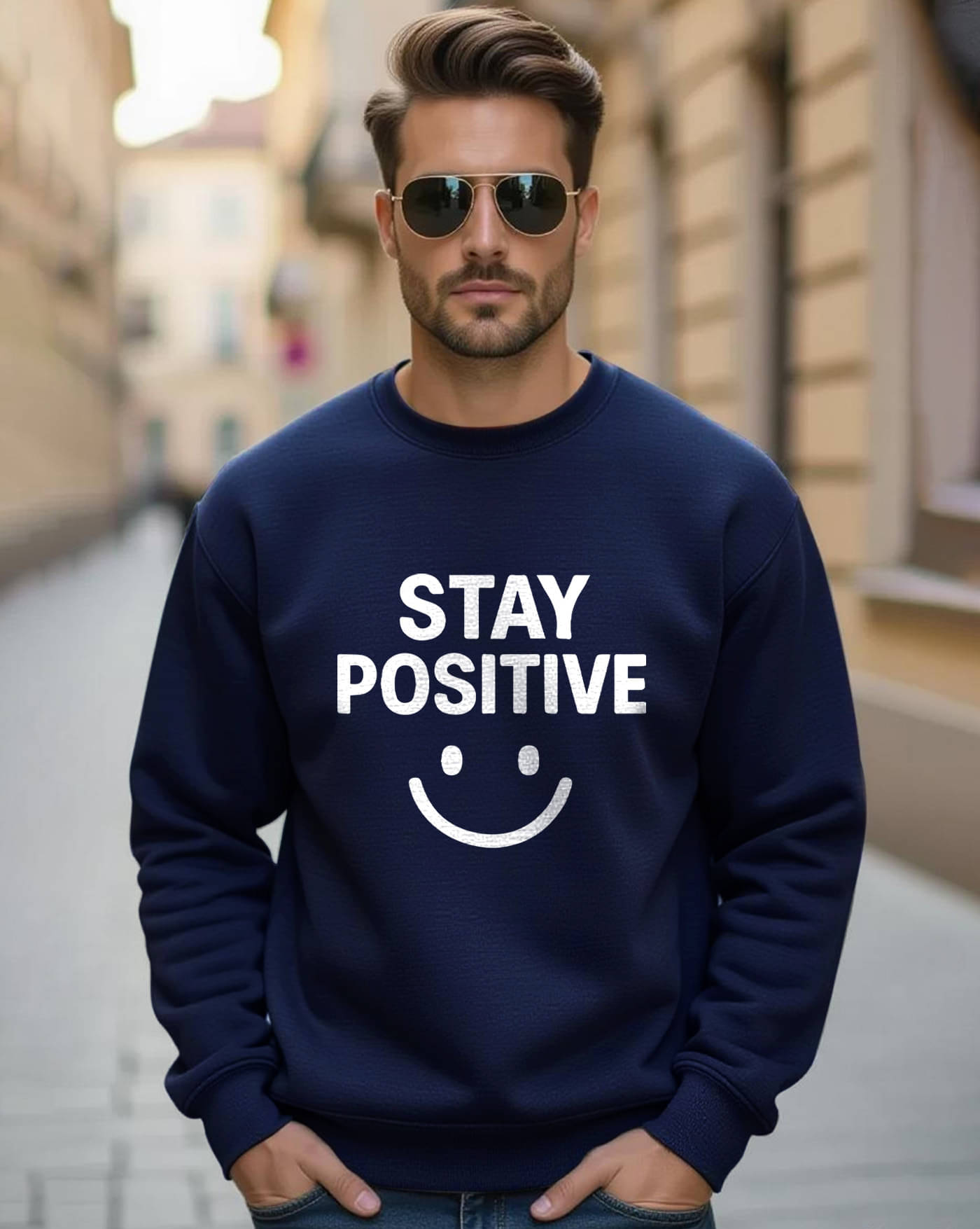     			ENITOR Fleece Round Neck Men's Sweatshirt - Blue ( Pack of 1 )