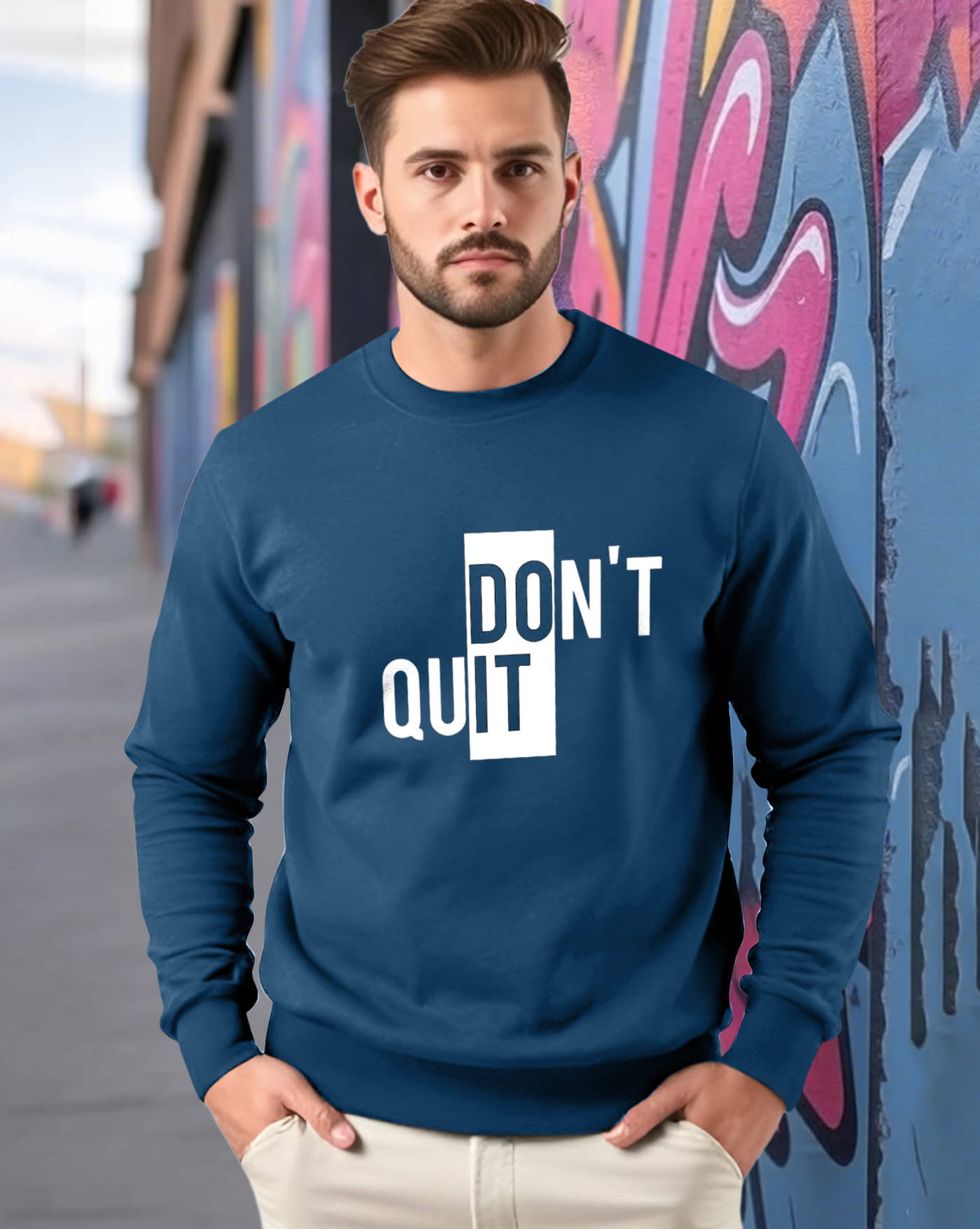     			ENITOR Fleece Round Neck Men's Sweatshirt - Teal Blue ( Pack of 1 )