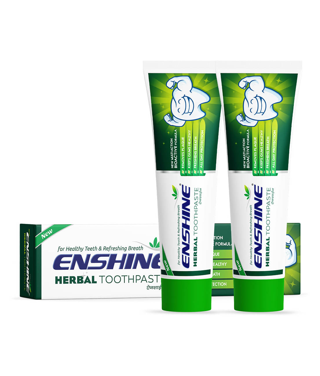     			Enshine Herbal Toothpaste, Ayurvedic Formula For Plaque Removal, Gum Strength 60g (Pack Of 2)