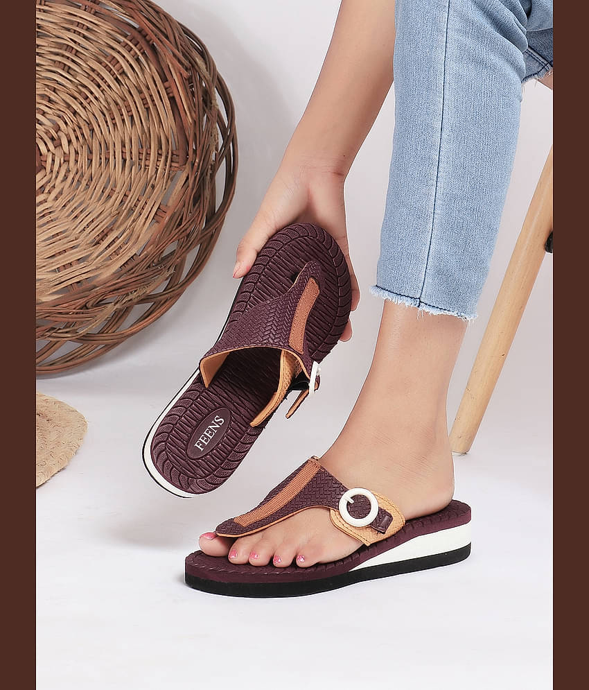 Trase Brown Slippers - Main Image