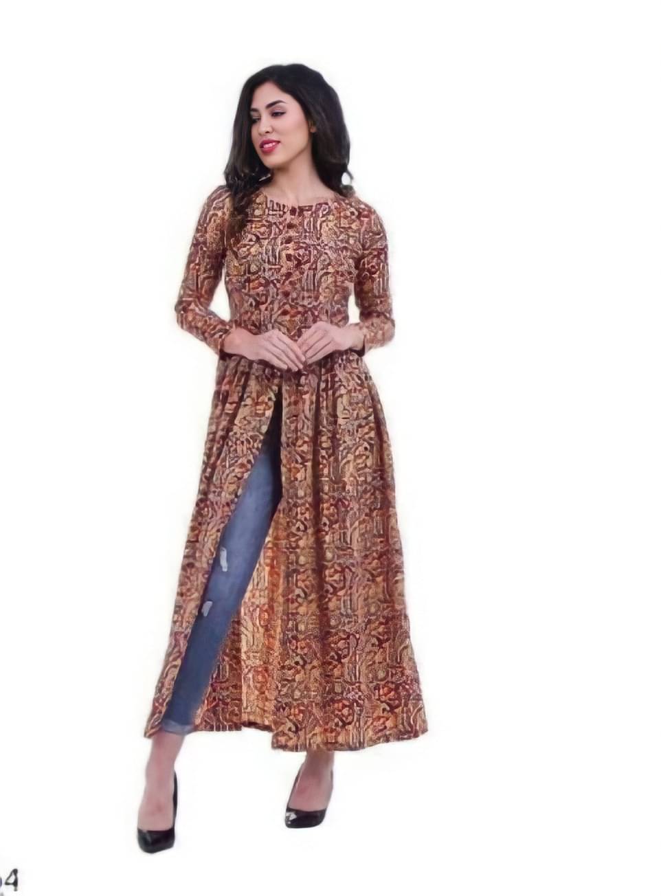 GENERIC MR. AADIL RAZA COLLECTION Women Crepe Printed A-line Kurti ( Maroon )     			GENERIC MR. AADIL RAZA COLLECTION Women Crepe Printed A-line Kurti ( Maroon )
