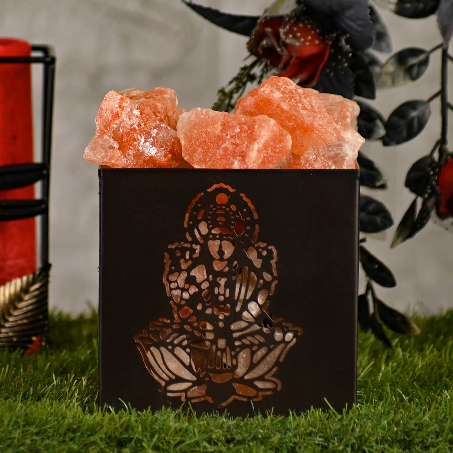 GLOBAL AROMA Orange Himalayan Salt Table Lamp ( Pack of 1 ) GLOBAL AROMA Orange Himalayan Salt Table Lamp ( Pack of 1 )
