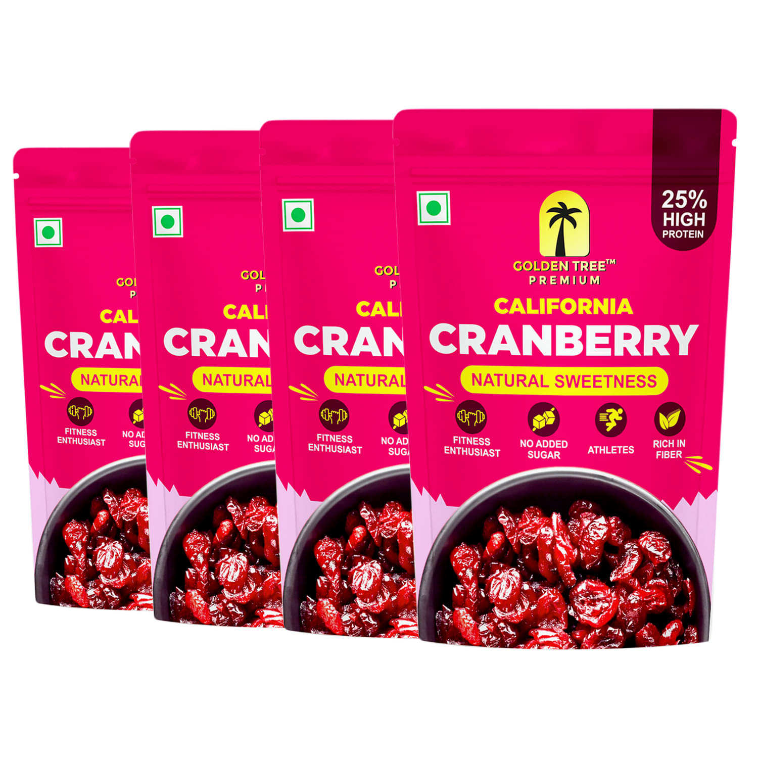     			Golden Tree Cranberry 250 g Pack of 4