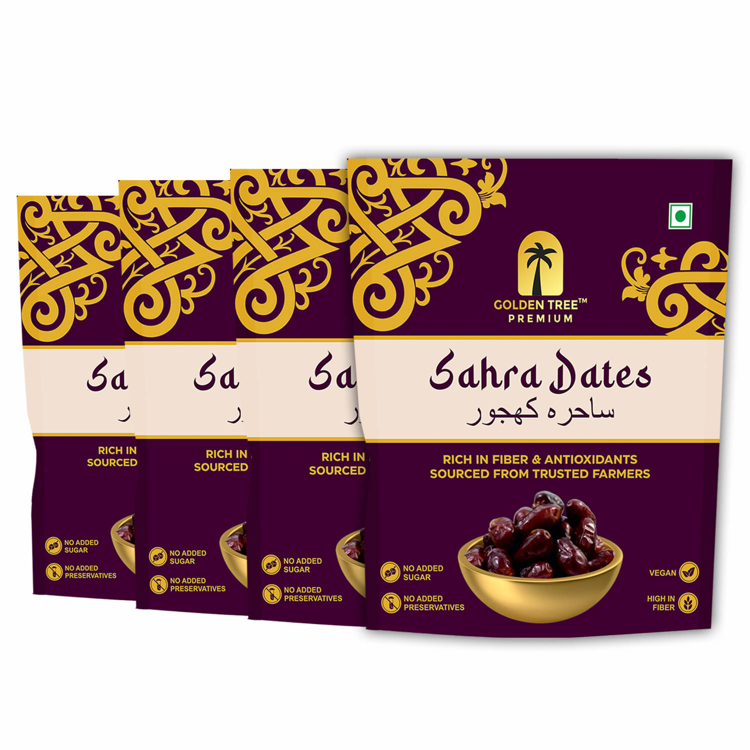     			Golden Tree Dates (Khajoor) 500 g Pack of 4
