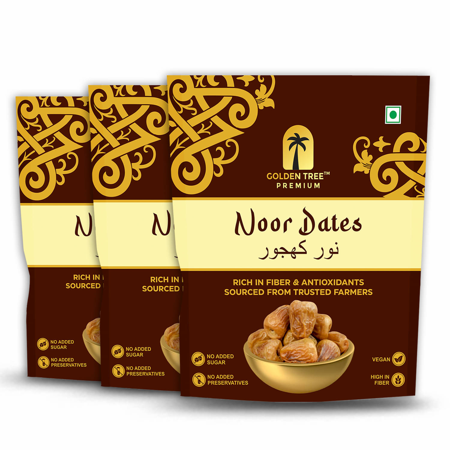    			Golden Tree Dates (Khajoor) 500 g Pack of 3