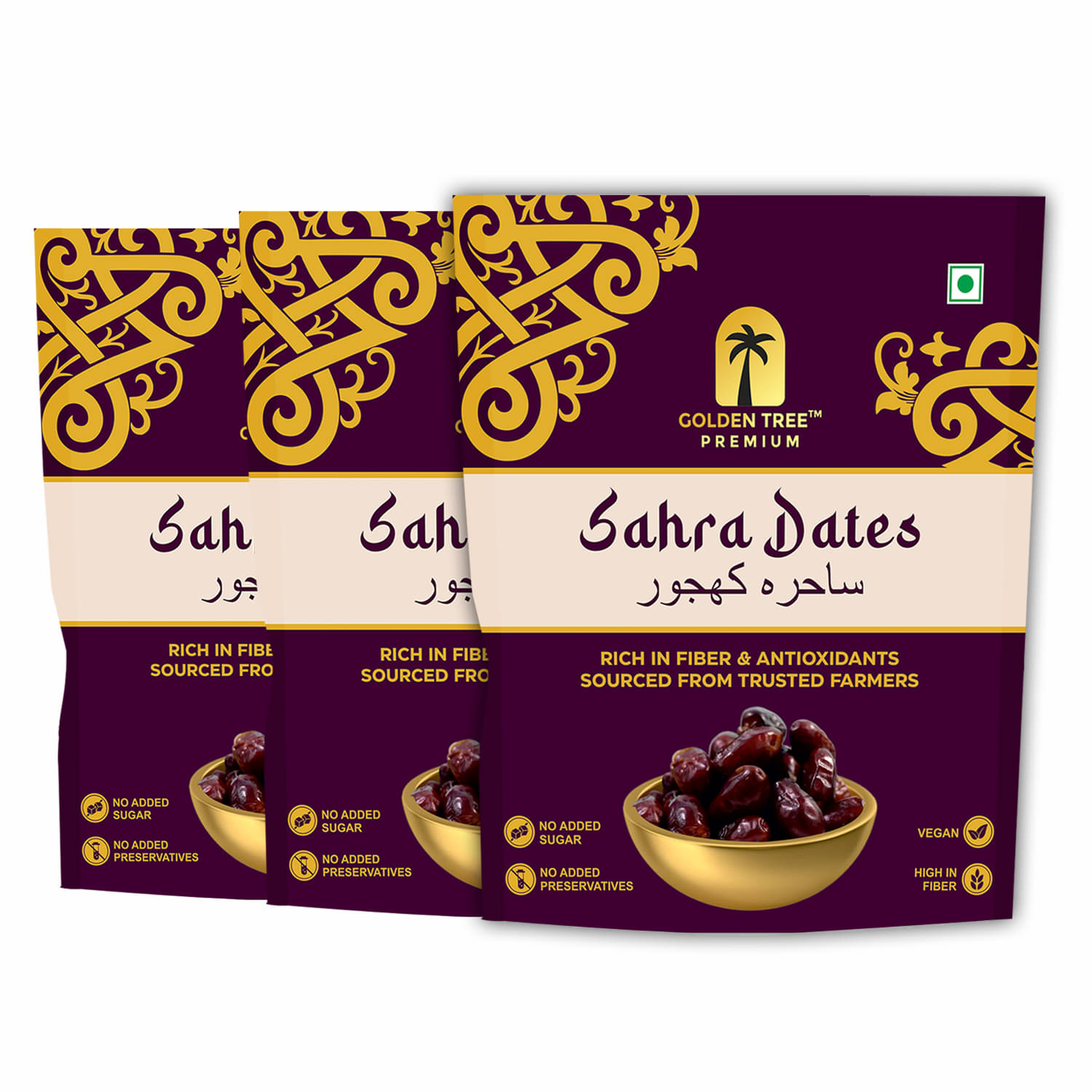     			Golden Tree Dates (Khajoor) 500 g Pack of 3