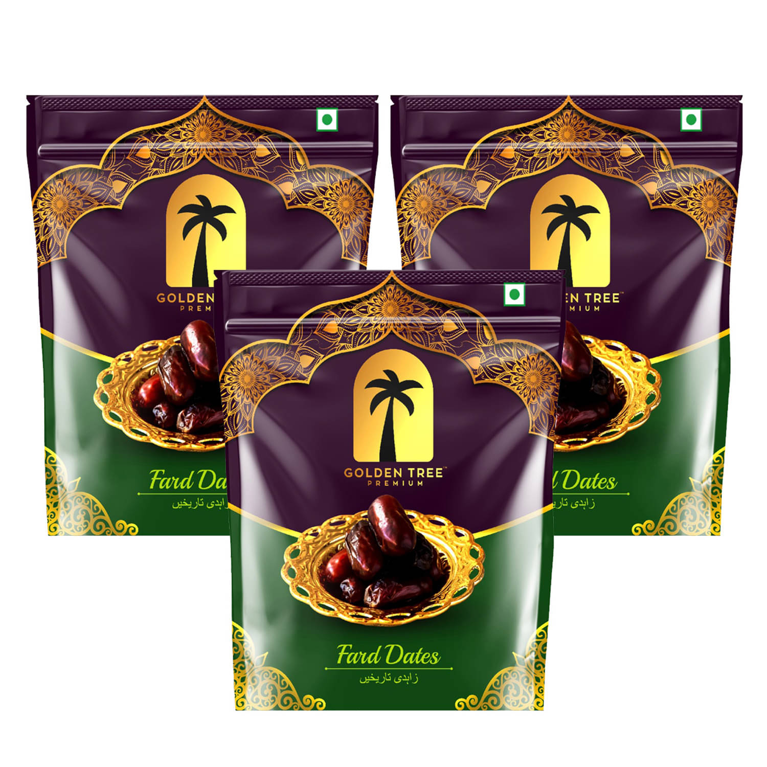     			Golden Tree Fardh Seeded Date 500 g Pack of 3