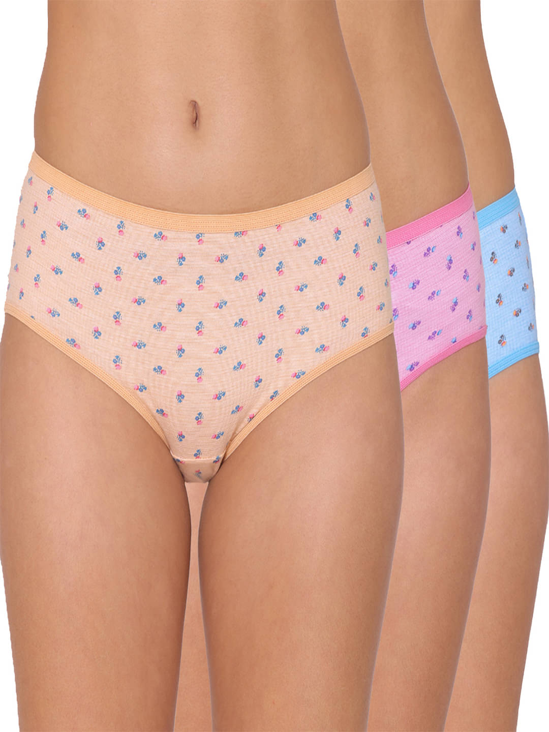 Groversons Paris Beauty Cotton Blend Hipster ( Multi Color , Pack of 3 ) Groversons Paris Beauty Cotton Blend Hipster ( Multi Color , Pack of 3 )