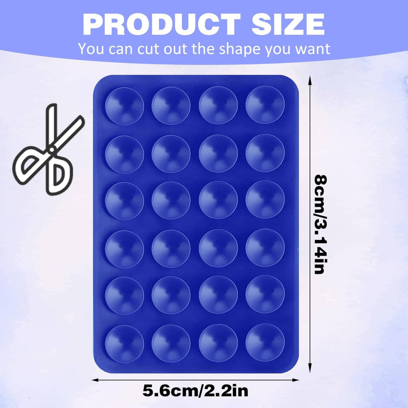     			Hands-Free Suction Phone Case | Reusable Silicone Mobile Cover with 24 Powerful Suction Cups | Wall Mount Phone Holder for iPhone & Android | Stick Anywhere Grip Case (Multicolor - 1 Pack )