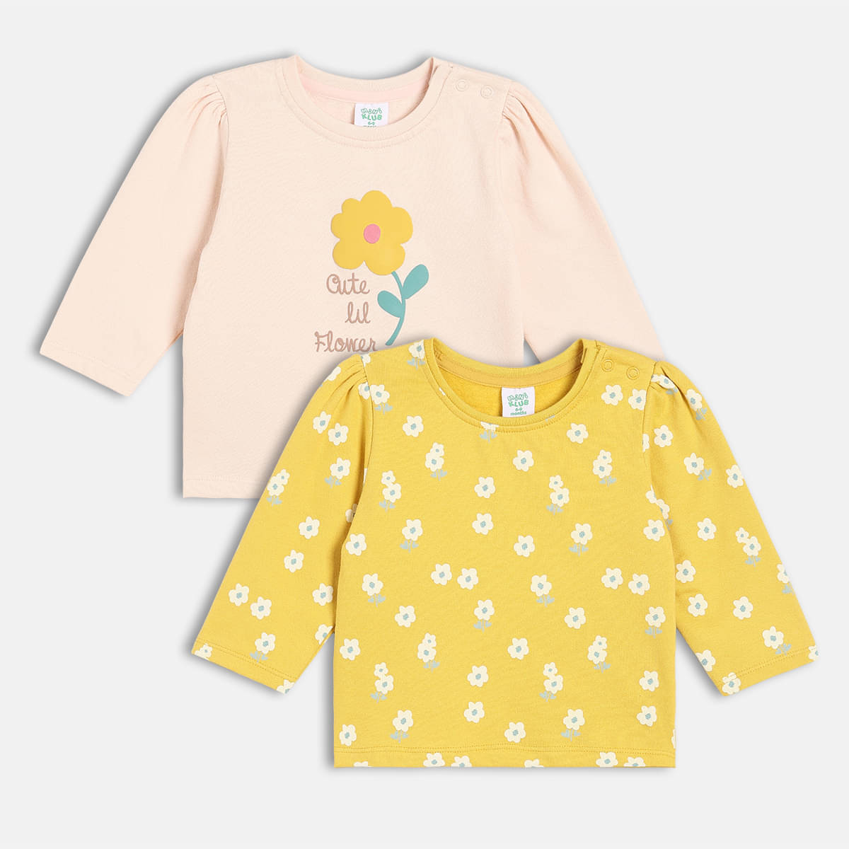     			MINI KLUB Pack of 2 Baby Girls Cotton Top ( Multicolor )