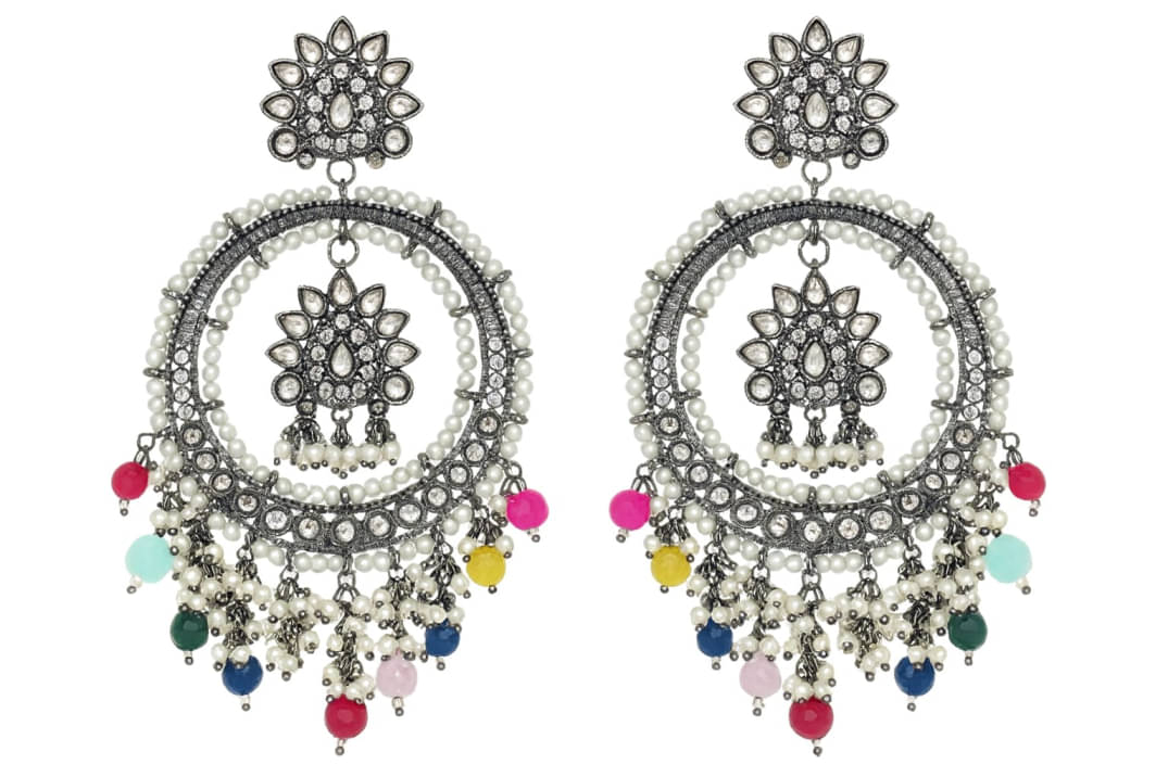     			Medbuddy Multicolor Jhumki Earrings ( Pack of 1 )