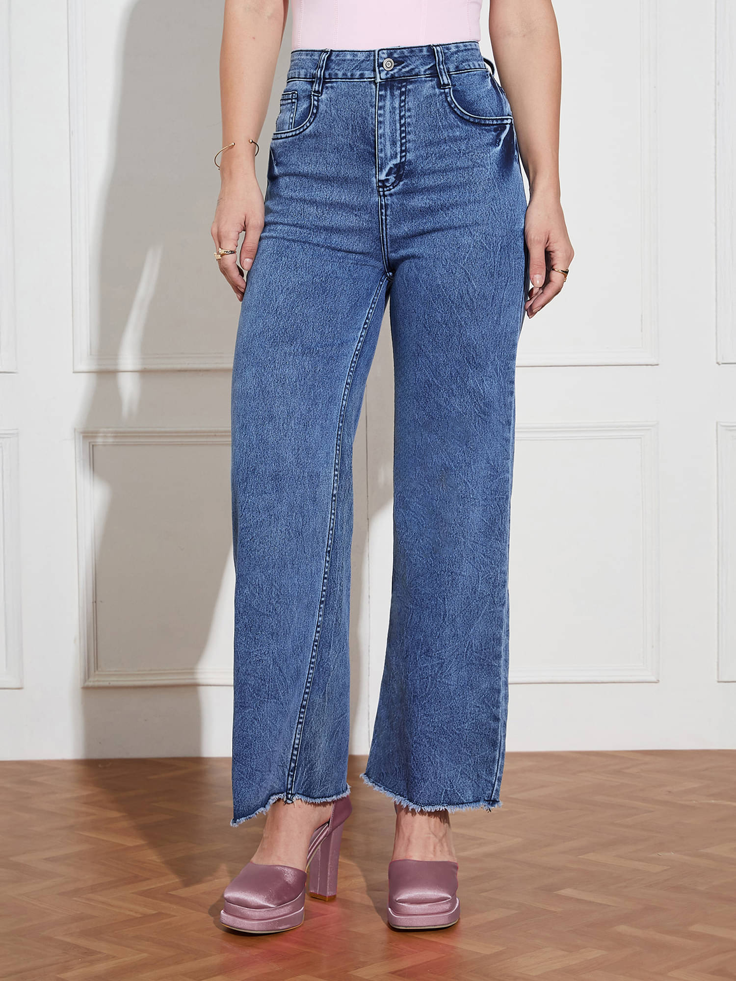     			Miss Chase Women's Skinny Fit High-Rise Jeans ( Blue )