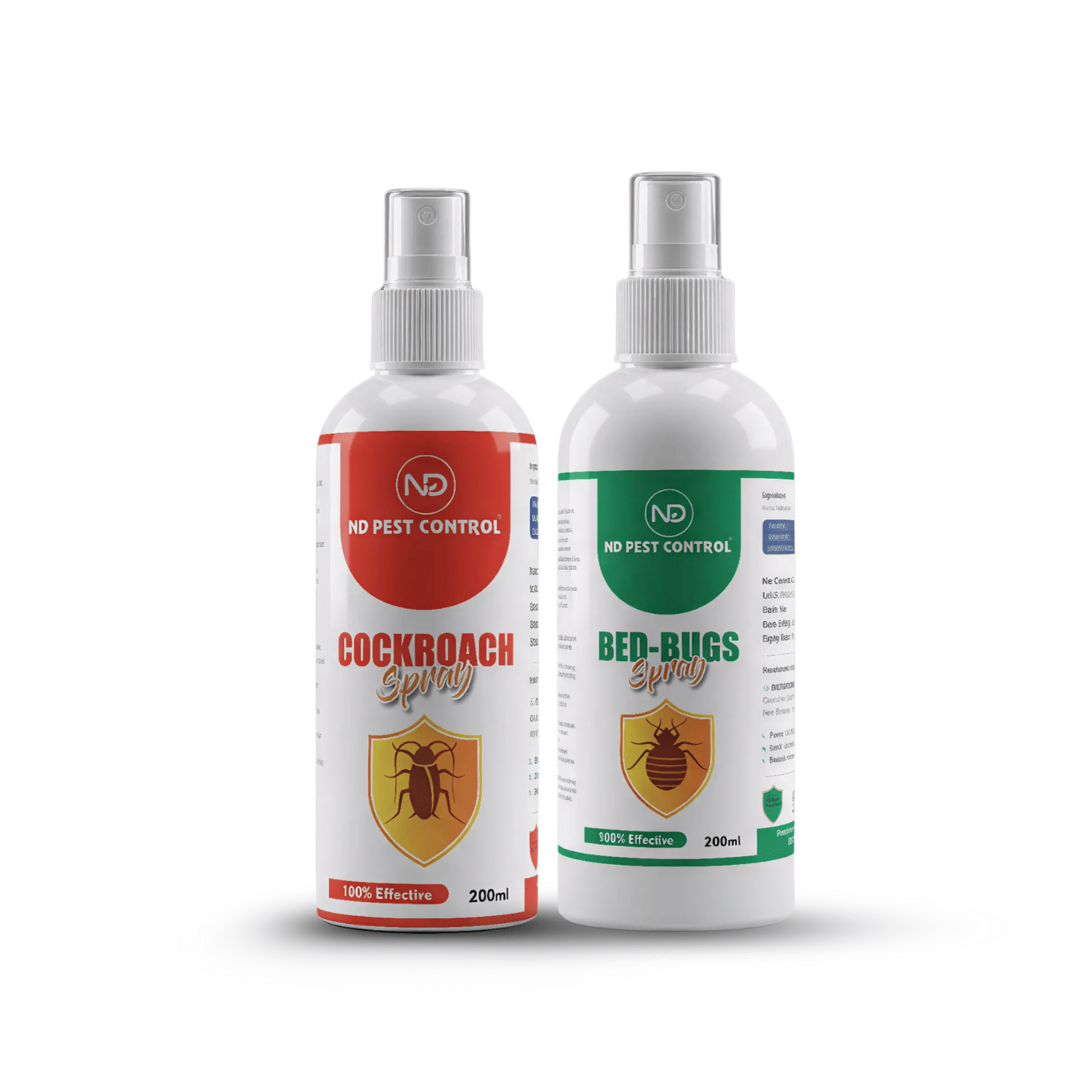     			ND PEST CONTROL Cockroach & Bed Bugs Spray | Dual Action Pest Control for Home | 100% Effective Fast-Action Formula | Non-Toxic, Safe & Easy-to-Use Combo Pack (200ml Each)