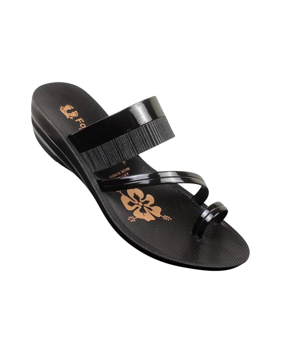     			PU RUDRA Black Women's Flats