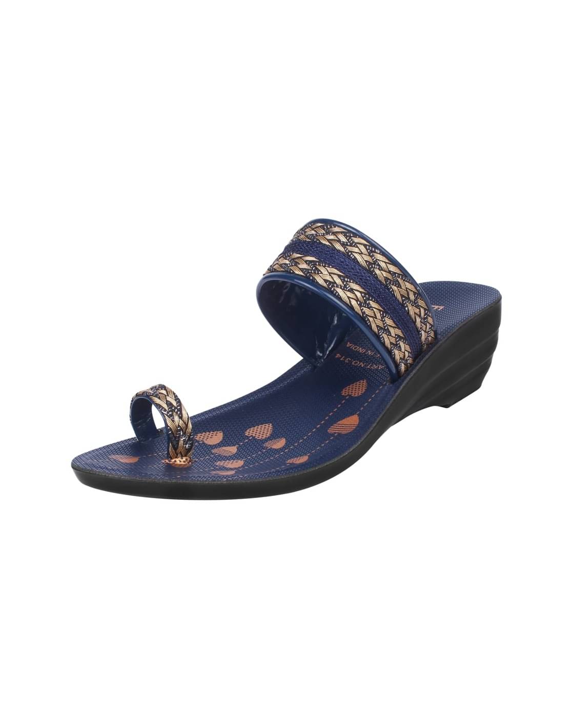     			PU RUDRA Blue Women's Flats